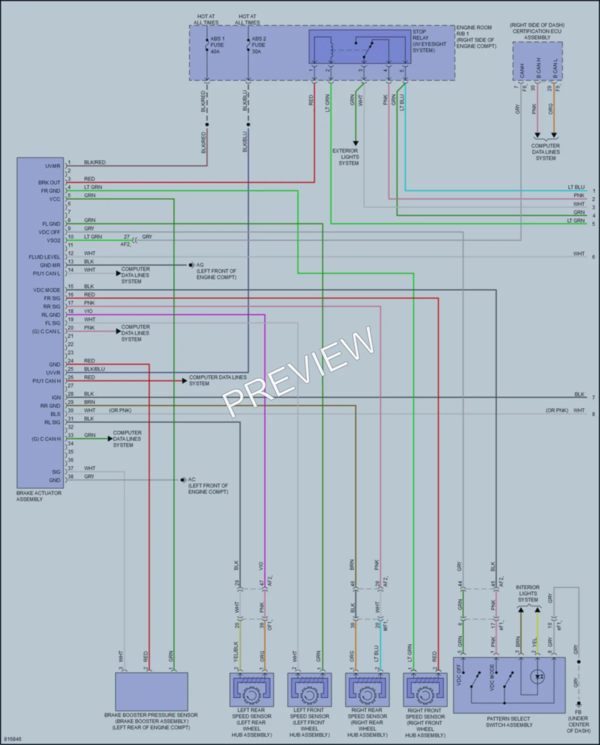 2023 Toyota GR86 Anti Lock Brakes wiring diagram preview