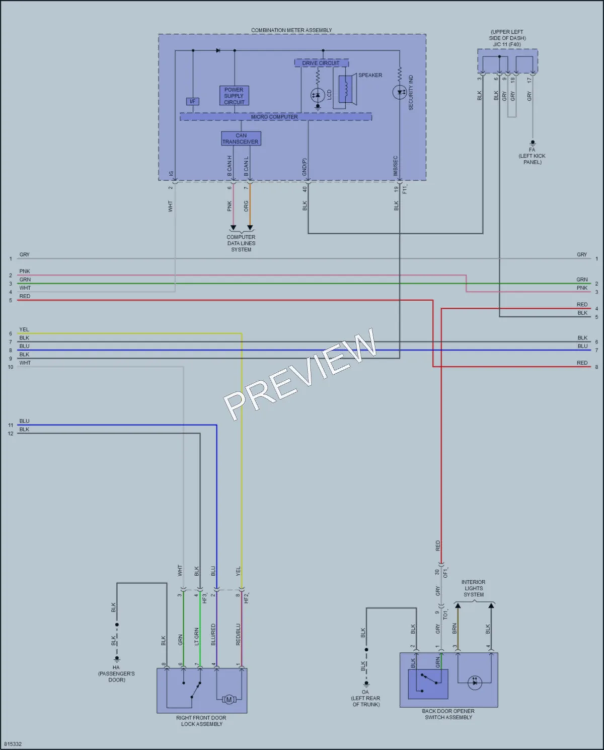2023 Toyota GR86 Anti Theft wiring diagram preview