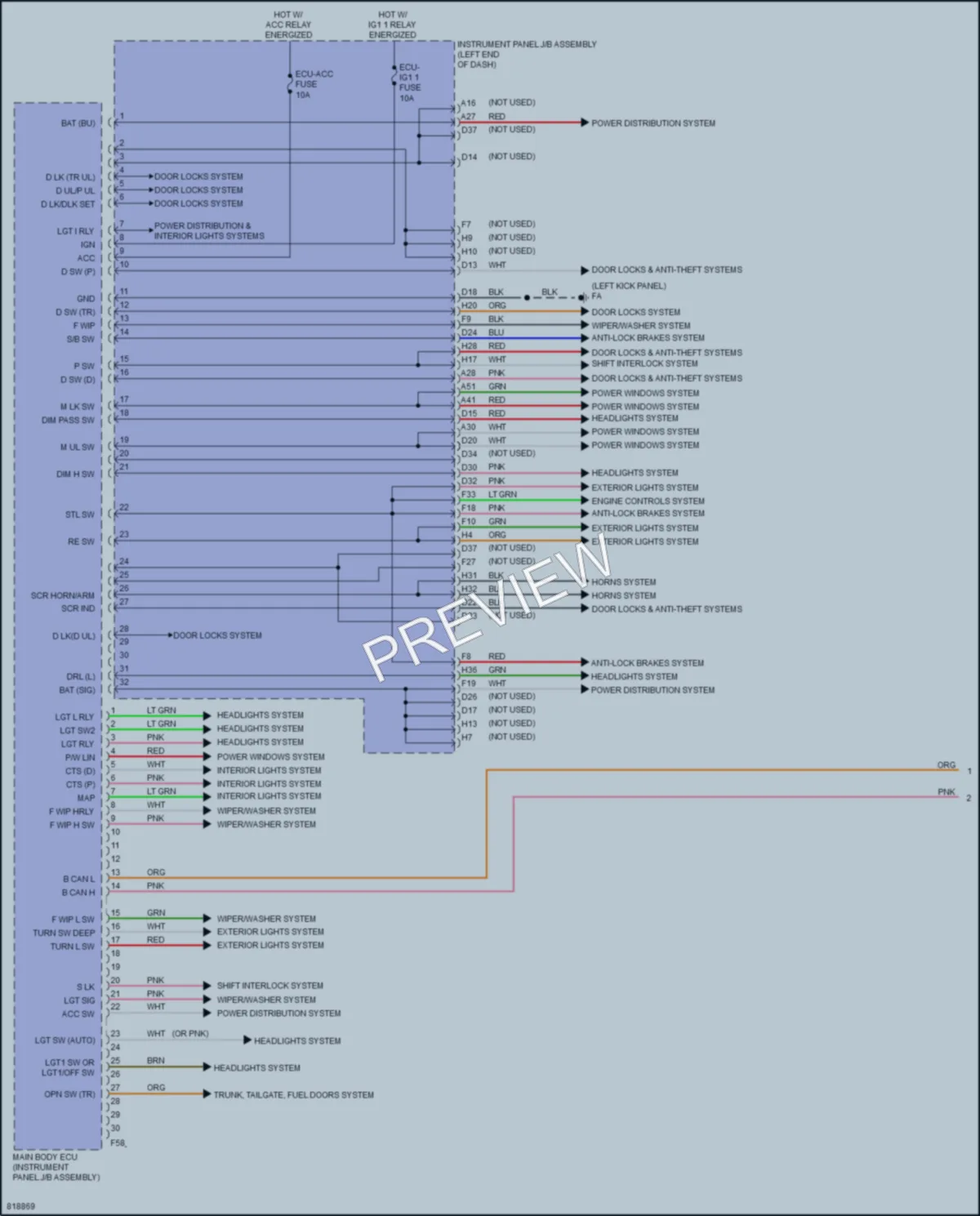 2023 Toyota GR86 Body Control Modules wiring diagram preview