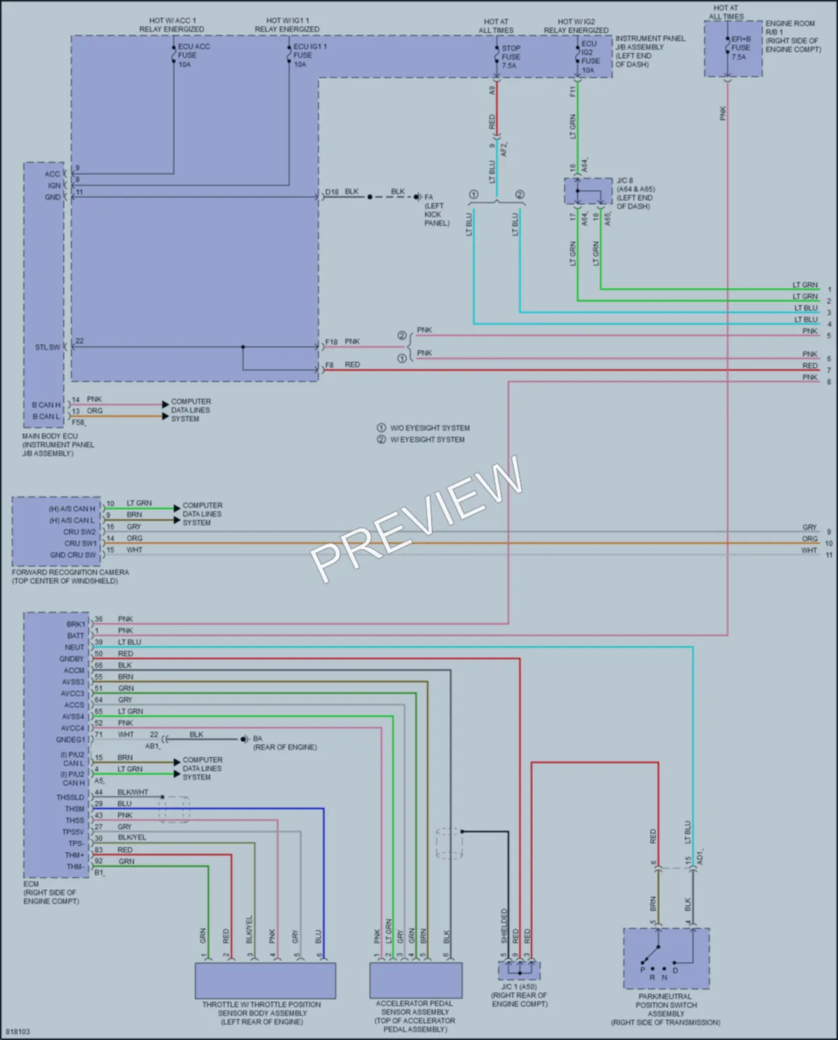2023 Toyota GR86 Cruise Control wiring diagram preview