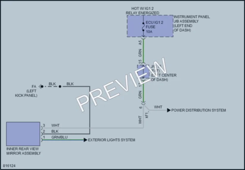 2023 Toyota GR86 Power Mirrors wiring diagram preview