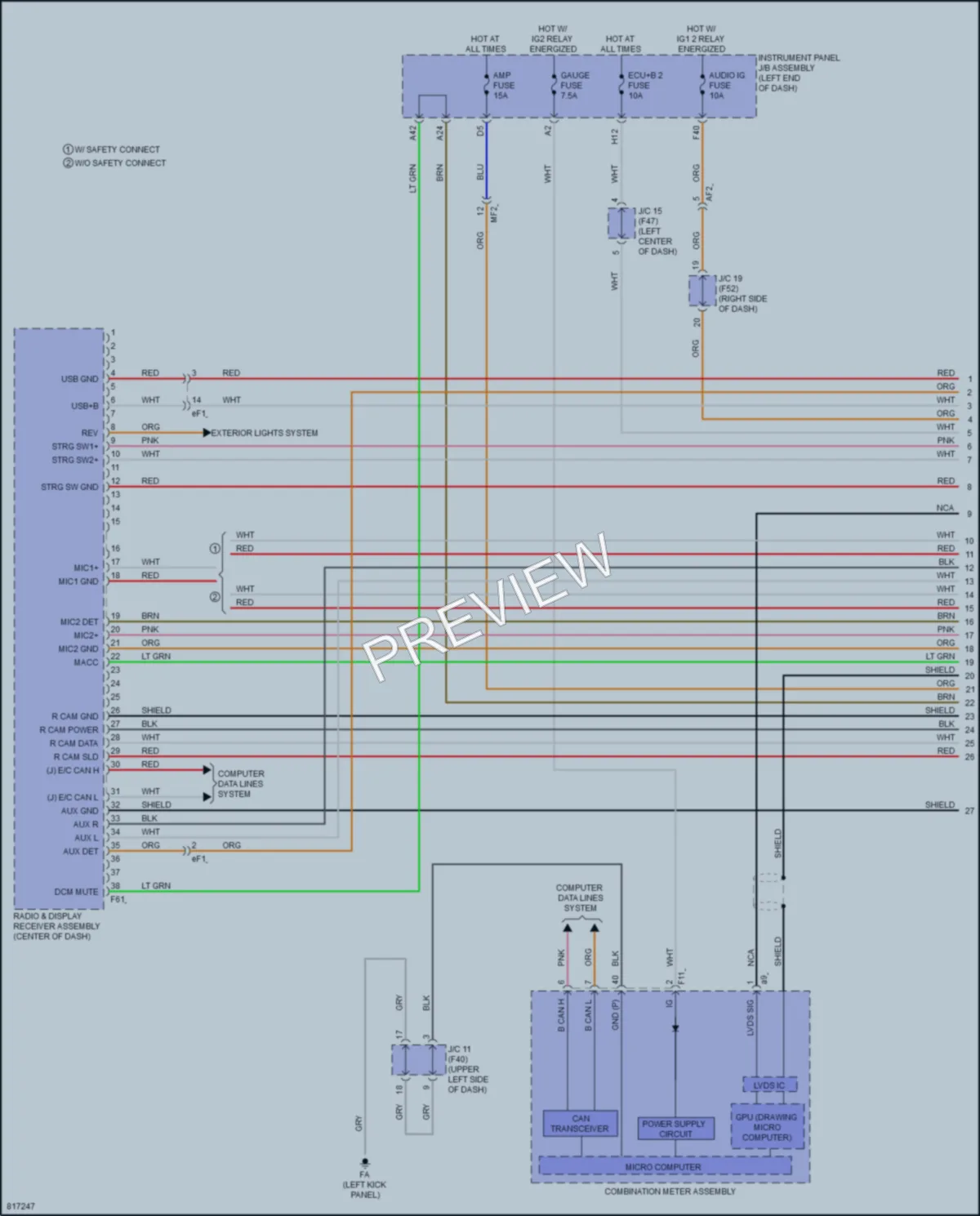 2023 Toyota GR86 Radio wiring diagram preview