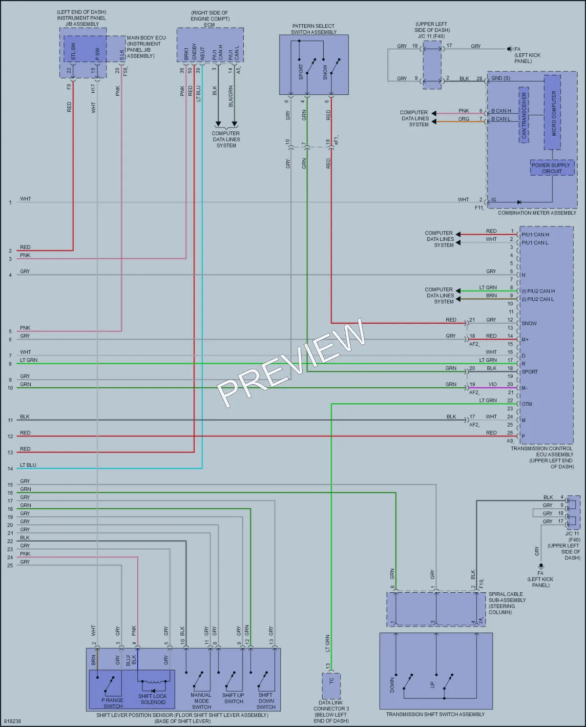 2023 Toyota GR86 Transmission wiring diagram preview