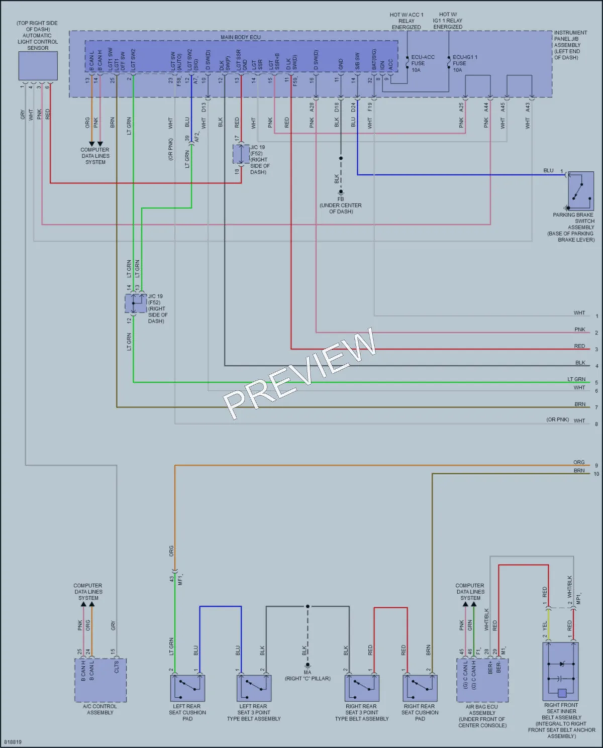 2023 Toyota GR86 Warning Systems wiring diagram preview