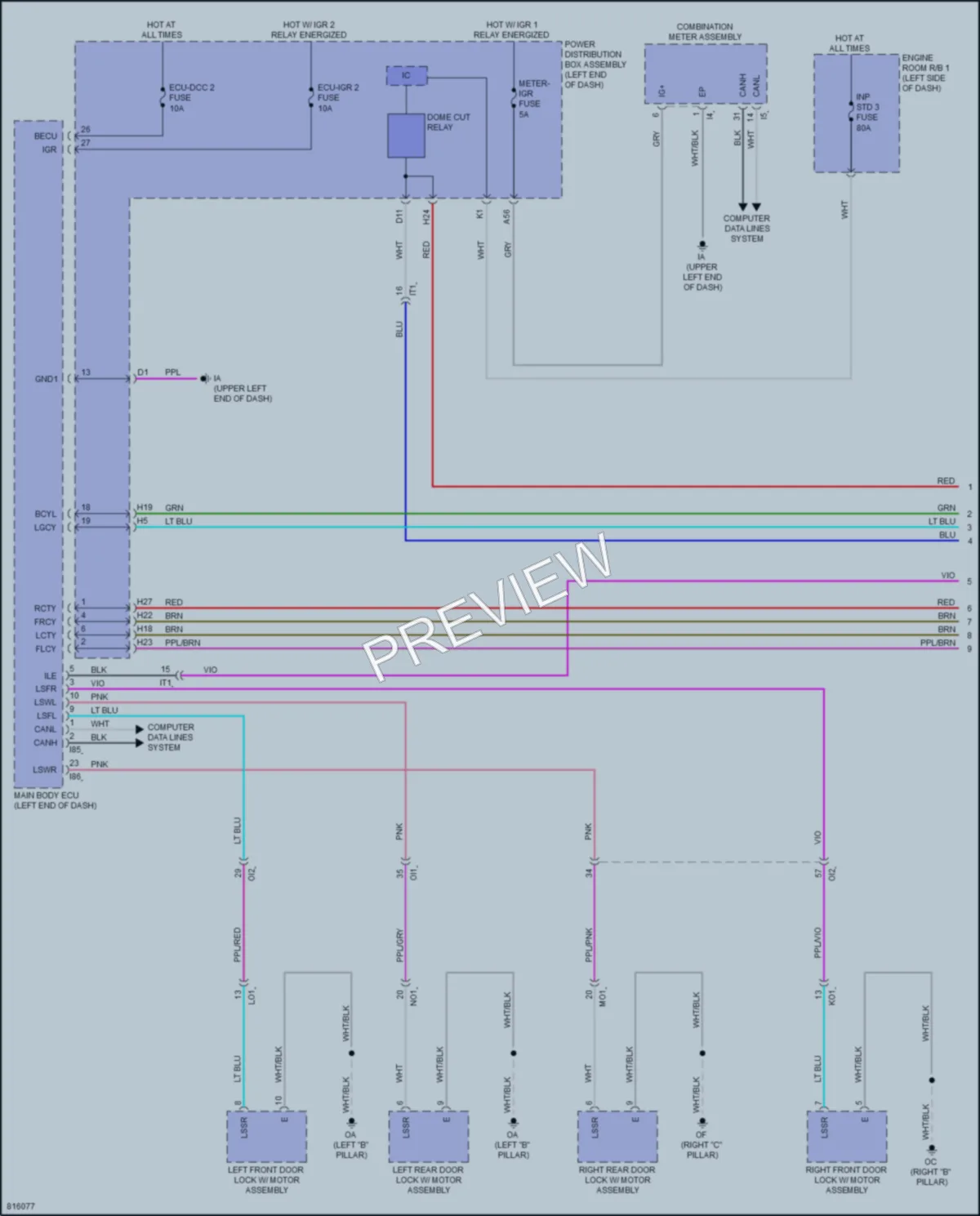 2023 Toyota GRCorolla Interior Lights wiring diagram preview