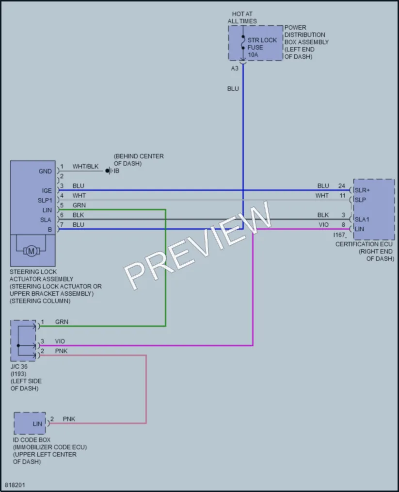 2023 Toyota GRCorolla Shift Interlock wiring diagram preview