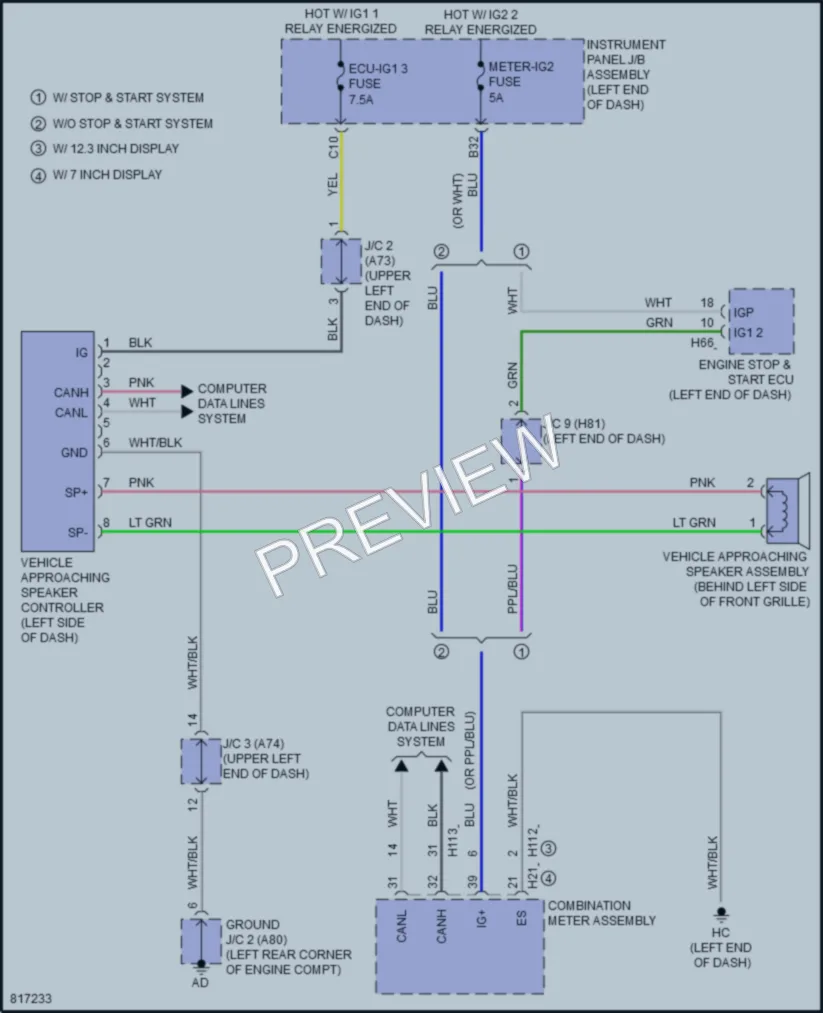 2023 Toyota Highlander Active Bodyworks wiring diagram preview