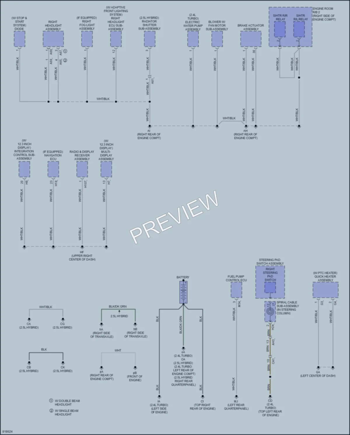 2023 Toyota Highlander Ground Distribution wiring diagram preview