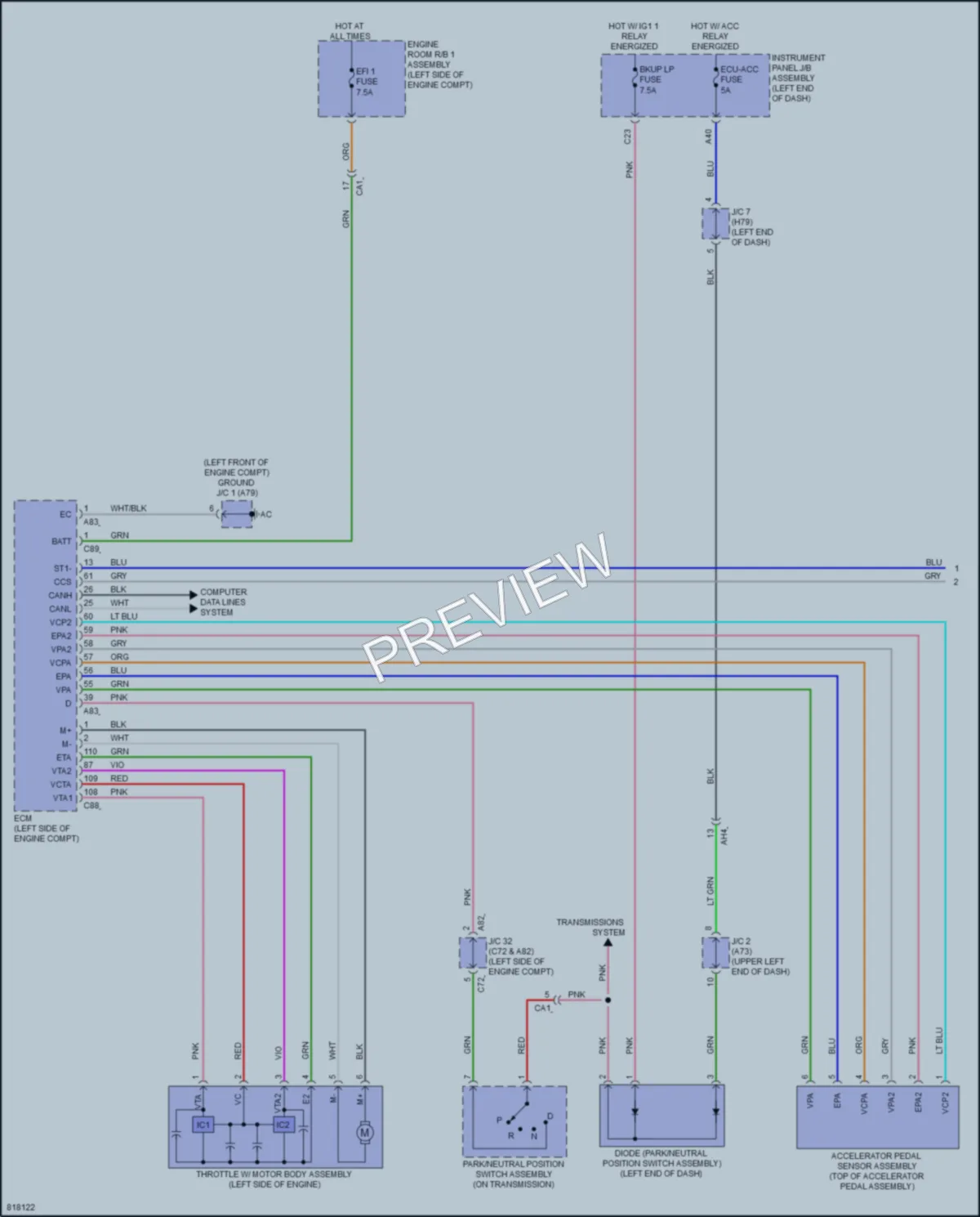 2023 Toyota HighlanderHybrid Cruise Control wiring diagram preview
