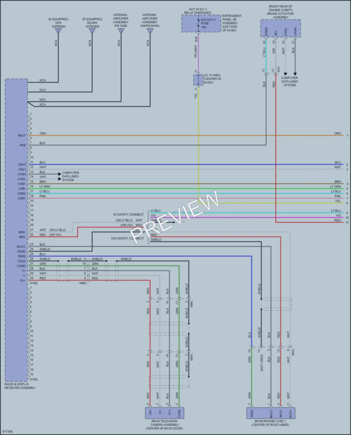 2023 Toyota HighlanderHybrid Radio wiring diagram preview