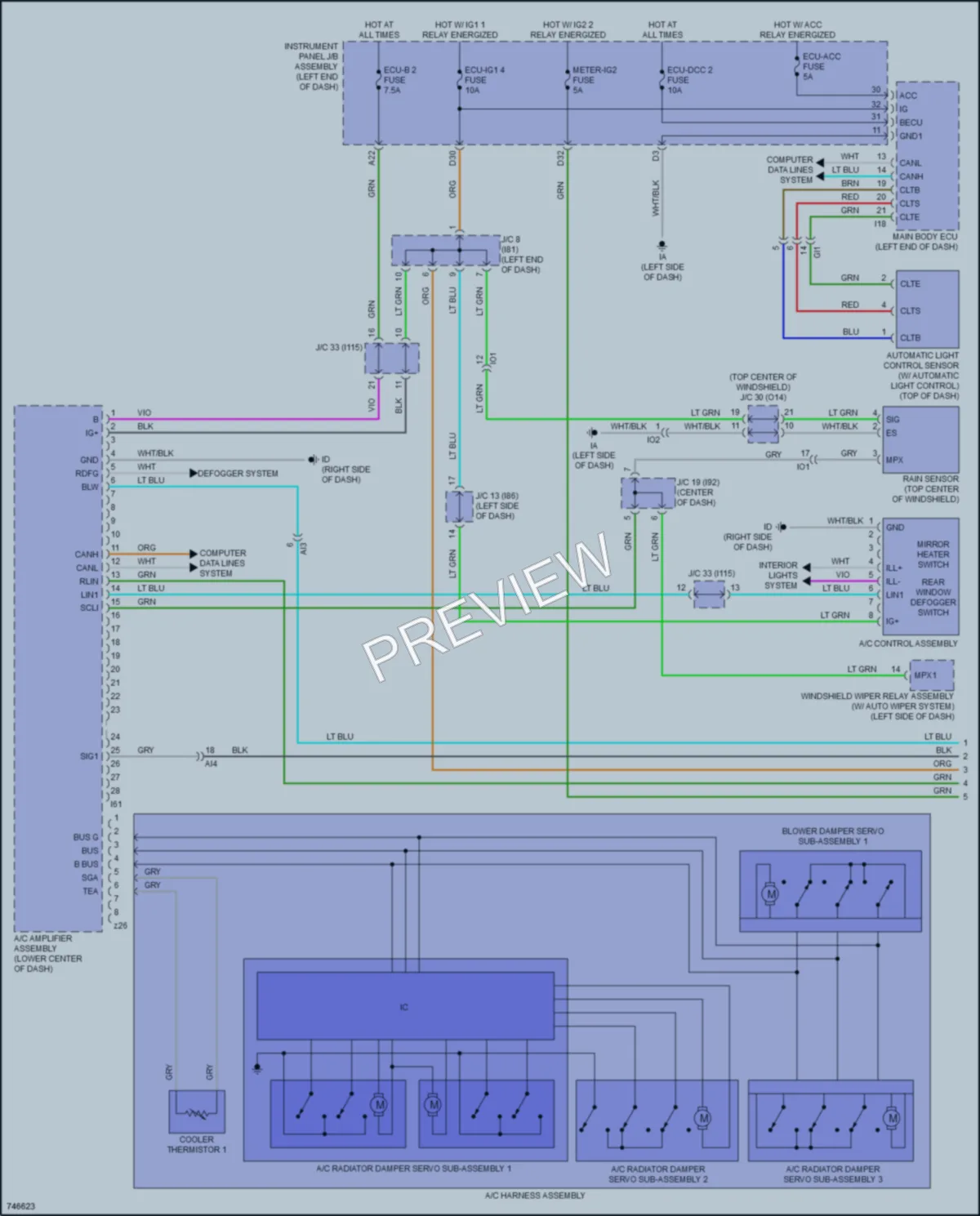 2023 Toyota PriusPrime Air Conditioning wiring diagram preview