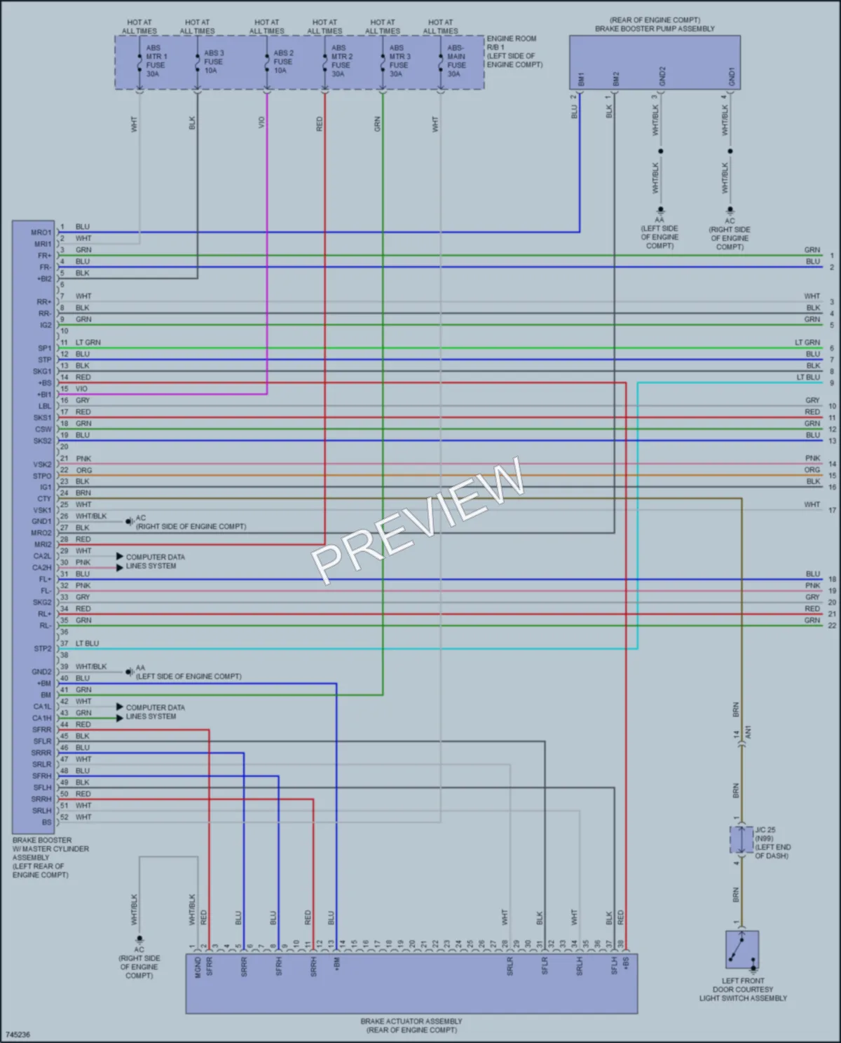 2023 Toyota PriusPrime Anti Lock Brakes wiring diagram preview