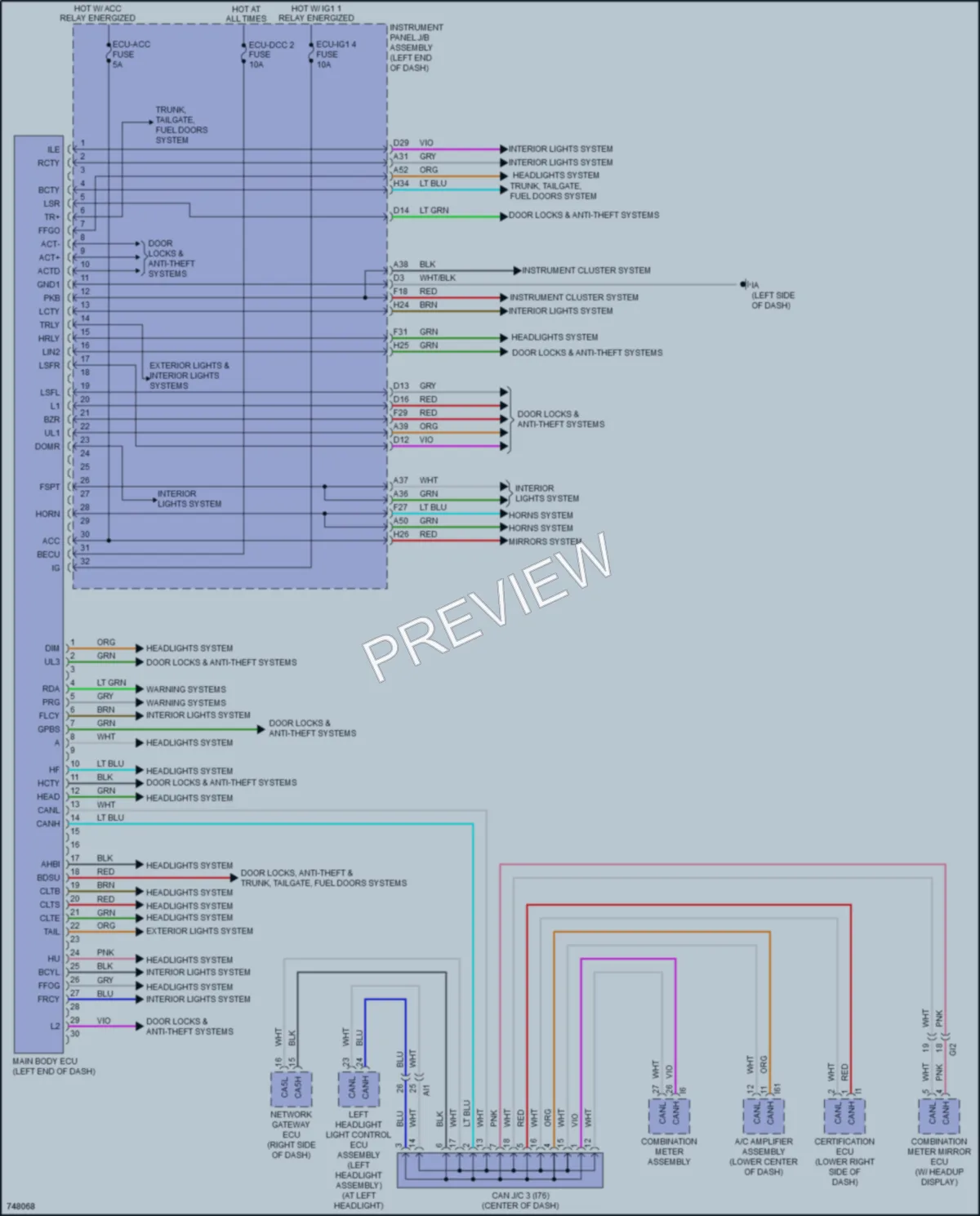2023 Toyota PriusPrime Body Control Modules wiring diagram preview
