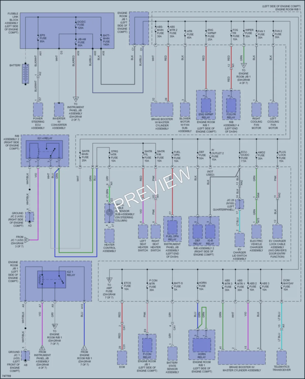 2023 Toyota PriusPrime Power Distribution wiring diagram preview