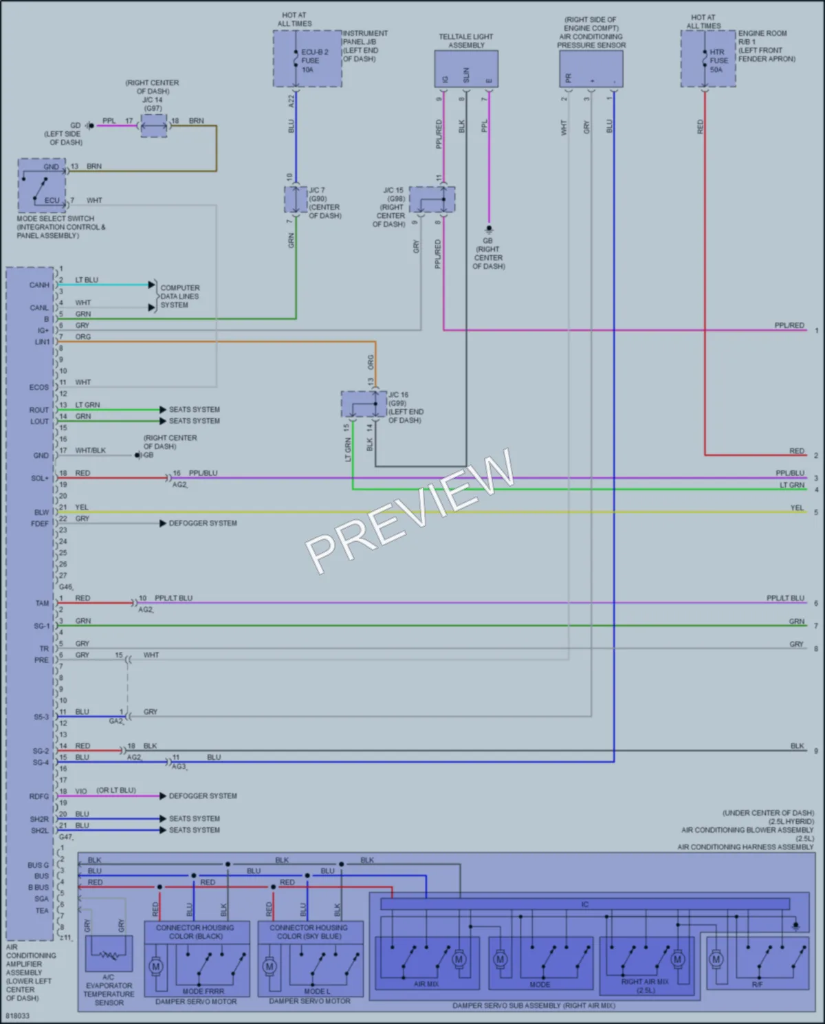 2023 Toyota RAV4 Air Conditioning wiring diagram preview