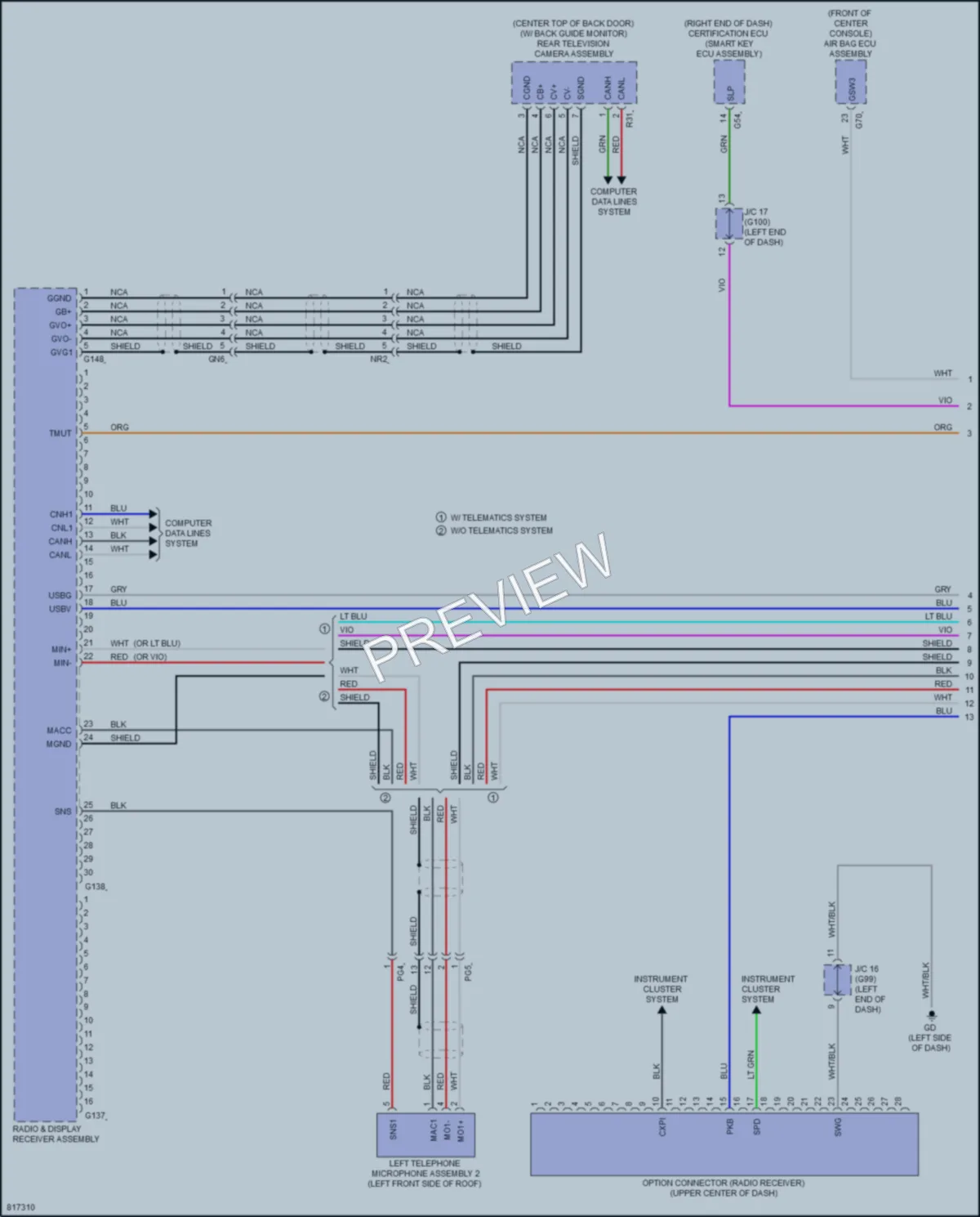 2023 Toyota RAV4 Radio wiring diagram preview