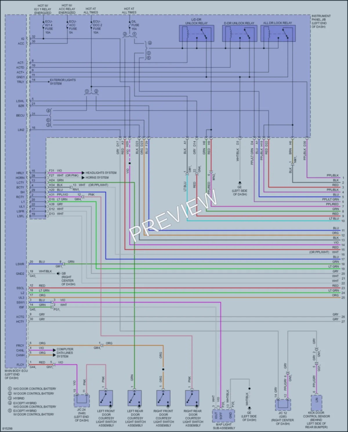 2023 Toyota RAV4Hybrid Anti Theft wiring diagram preview