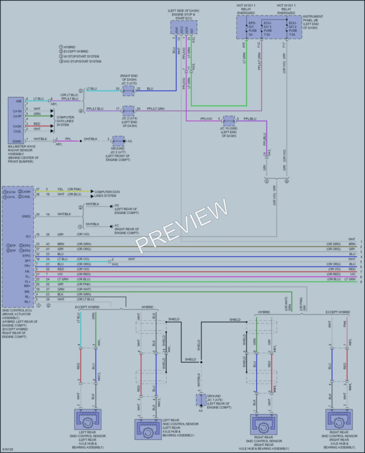 2023 Toyota RAV4Hybrid Cruise Control wiring diagram preview