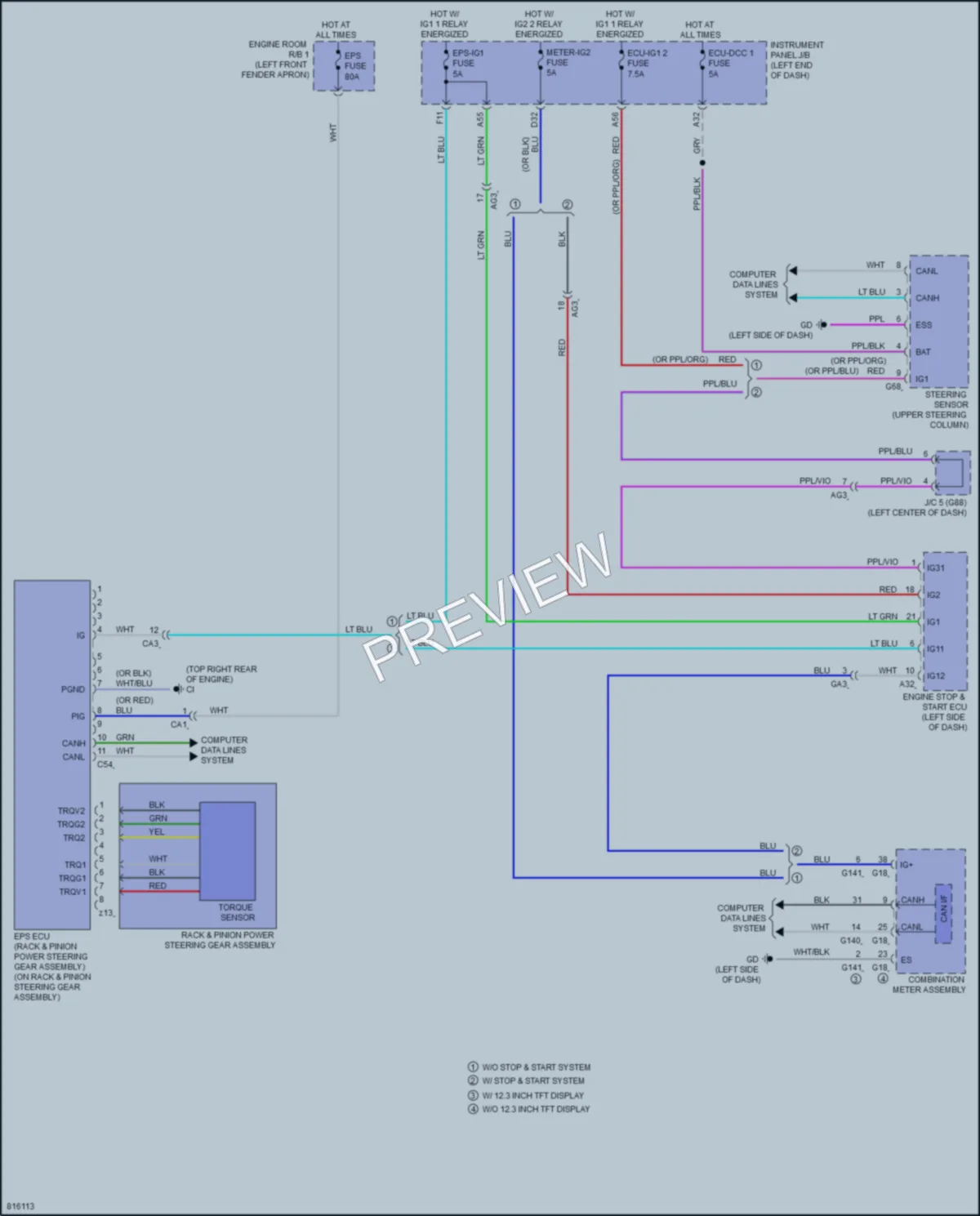 2023 Toyota RAV4Hybrid Electronic Power Steering wiring diagram preview
