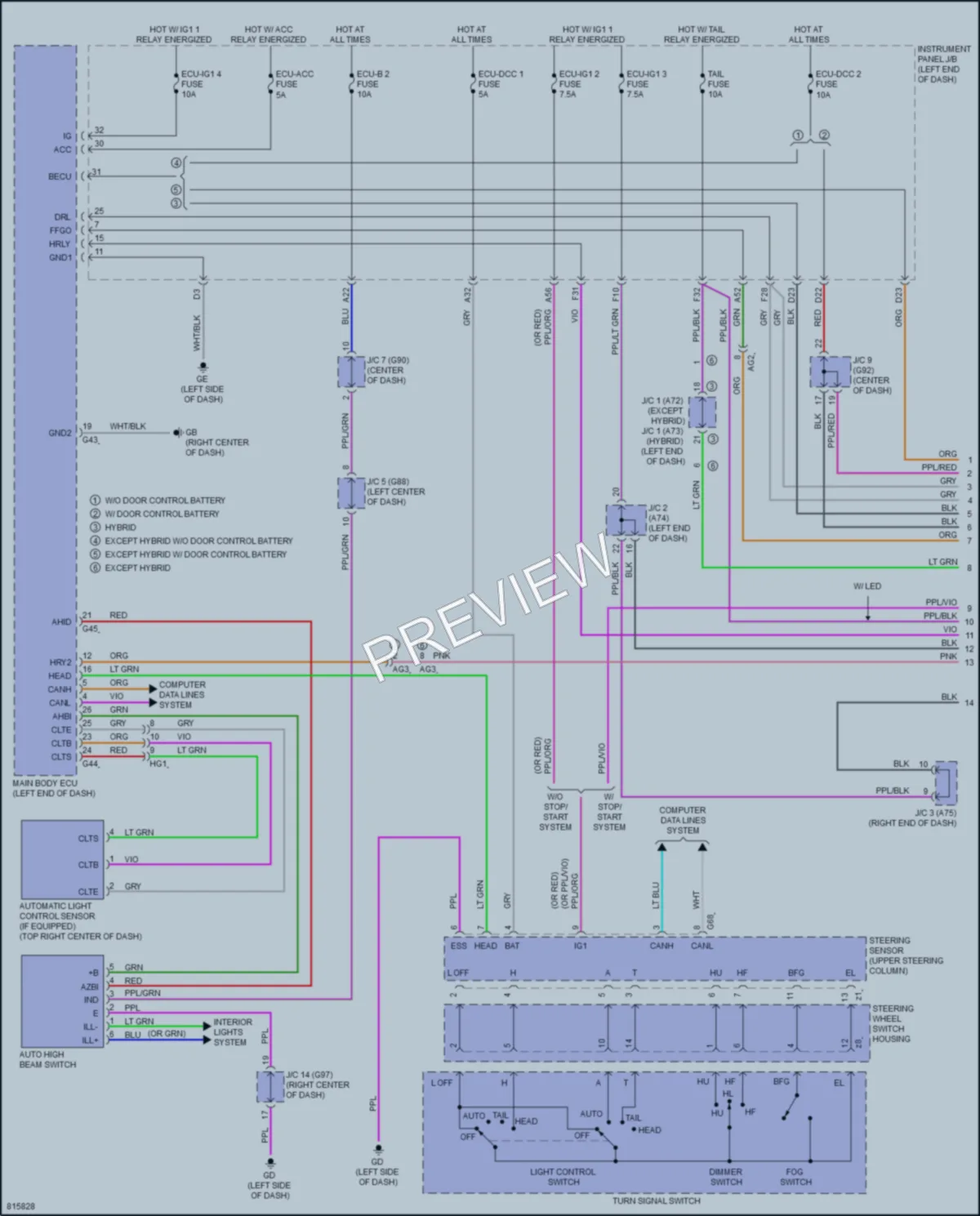 2023 Toyota RAV4Hybrid Headlights wiring diagram preview