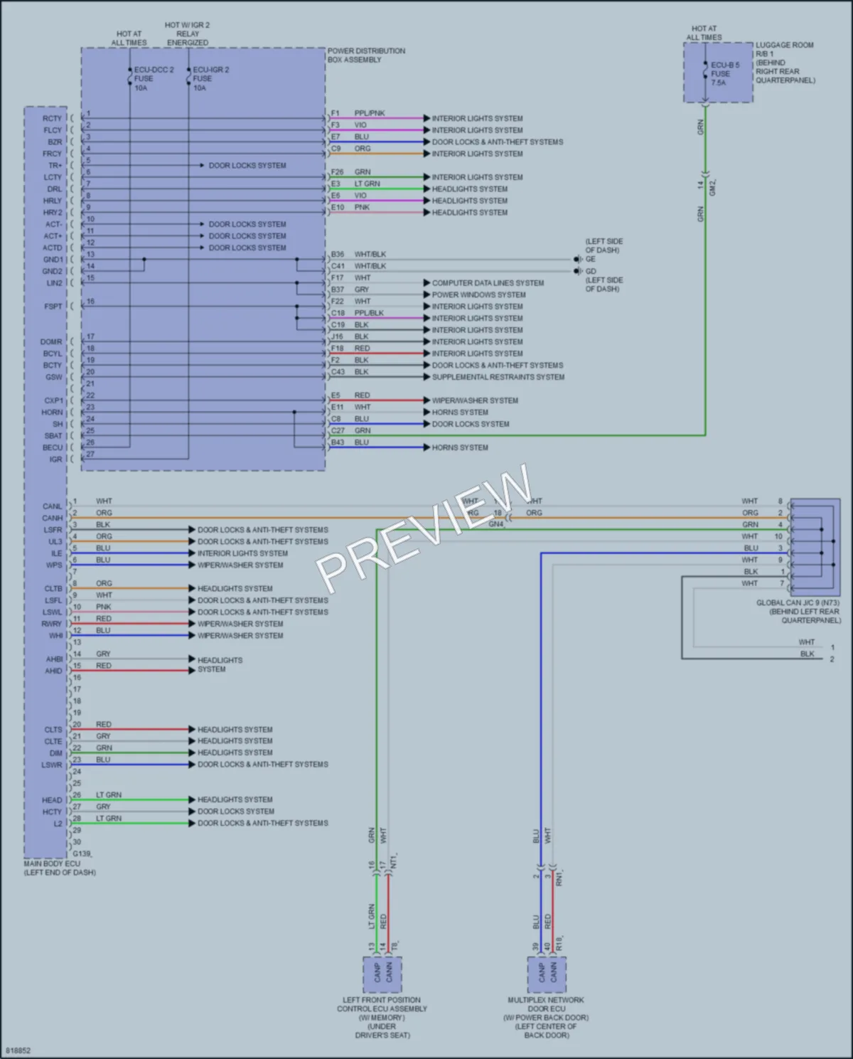 2023 Toyota RAV4Prime Body Control Modules wiring diagram preview