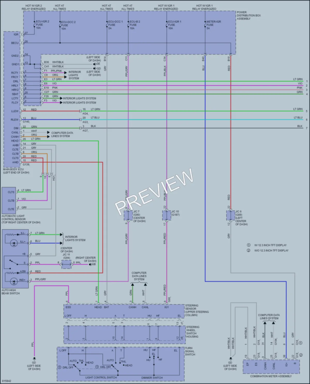 2023 Toyota RAV4Prime Headlights wiring diagram preview