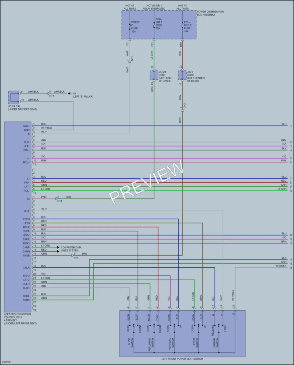 2023 Toyota RAV4Prime Memory Systems wiring diagram preview