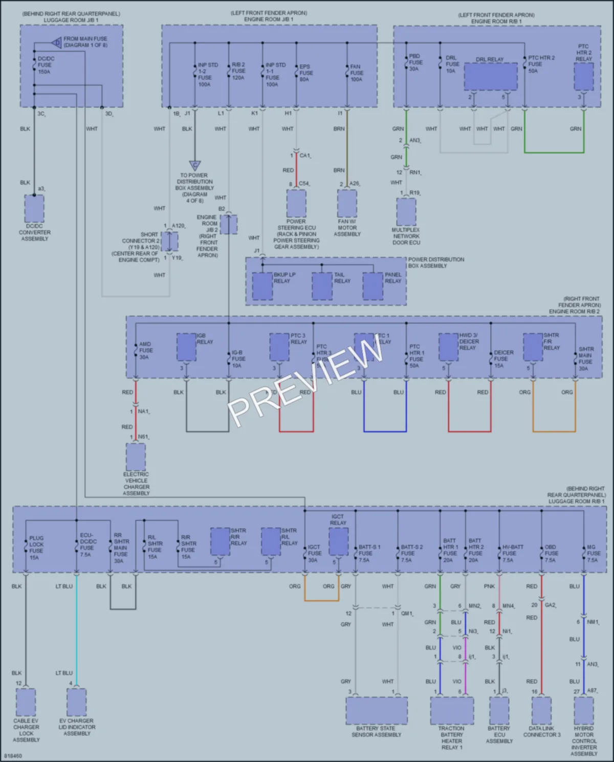 2023 Toyota RAV4Prime Power Distribution wiring diagram preview