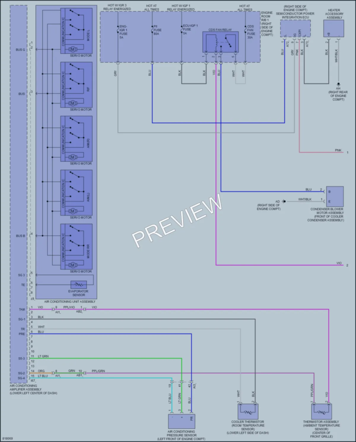 2023 Toyota Sequoia Air Conditioning wiring diagram preview