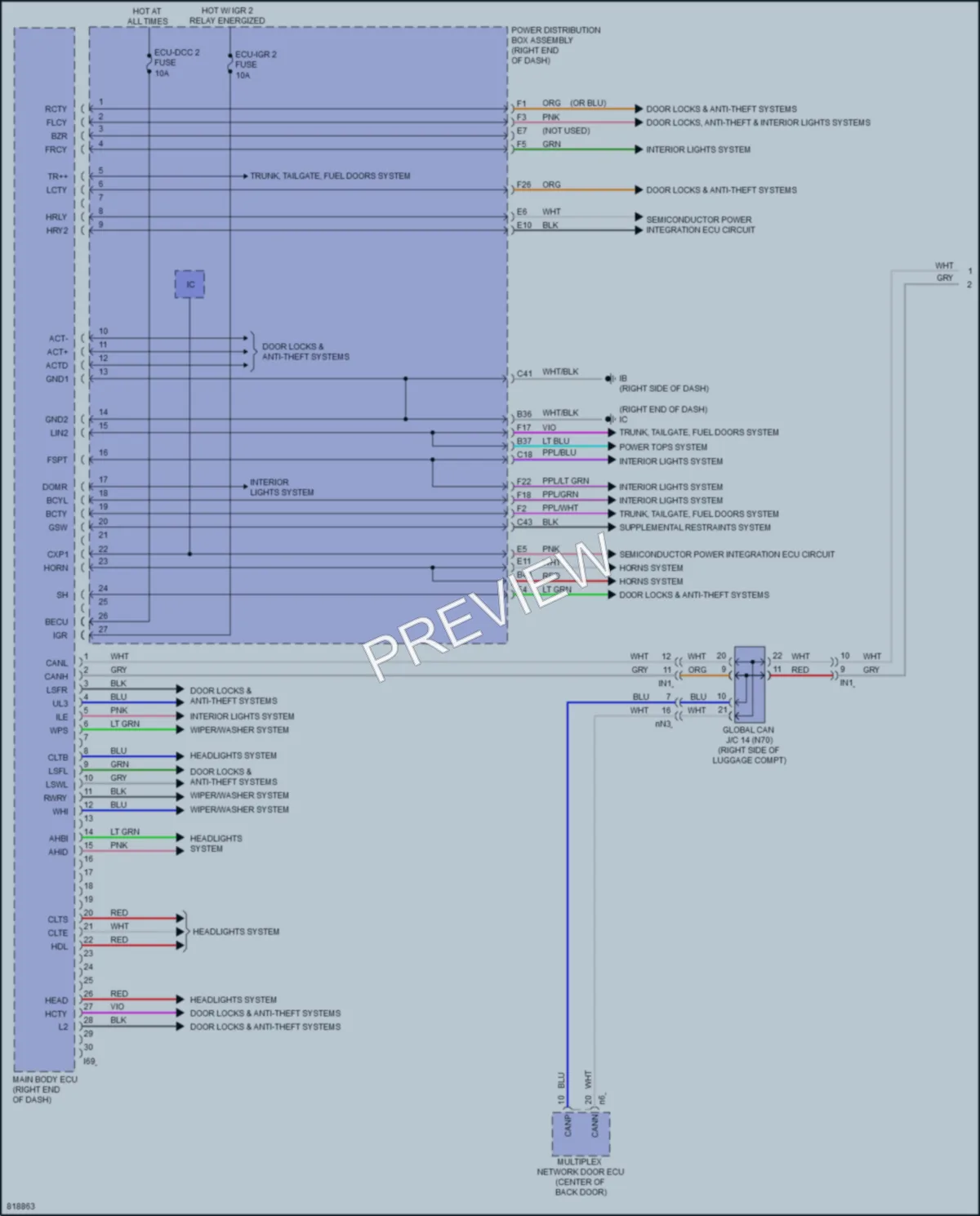 2023 Toyota Sequoia Body Control Modules wiring diagram preview
