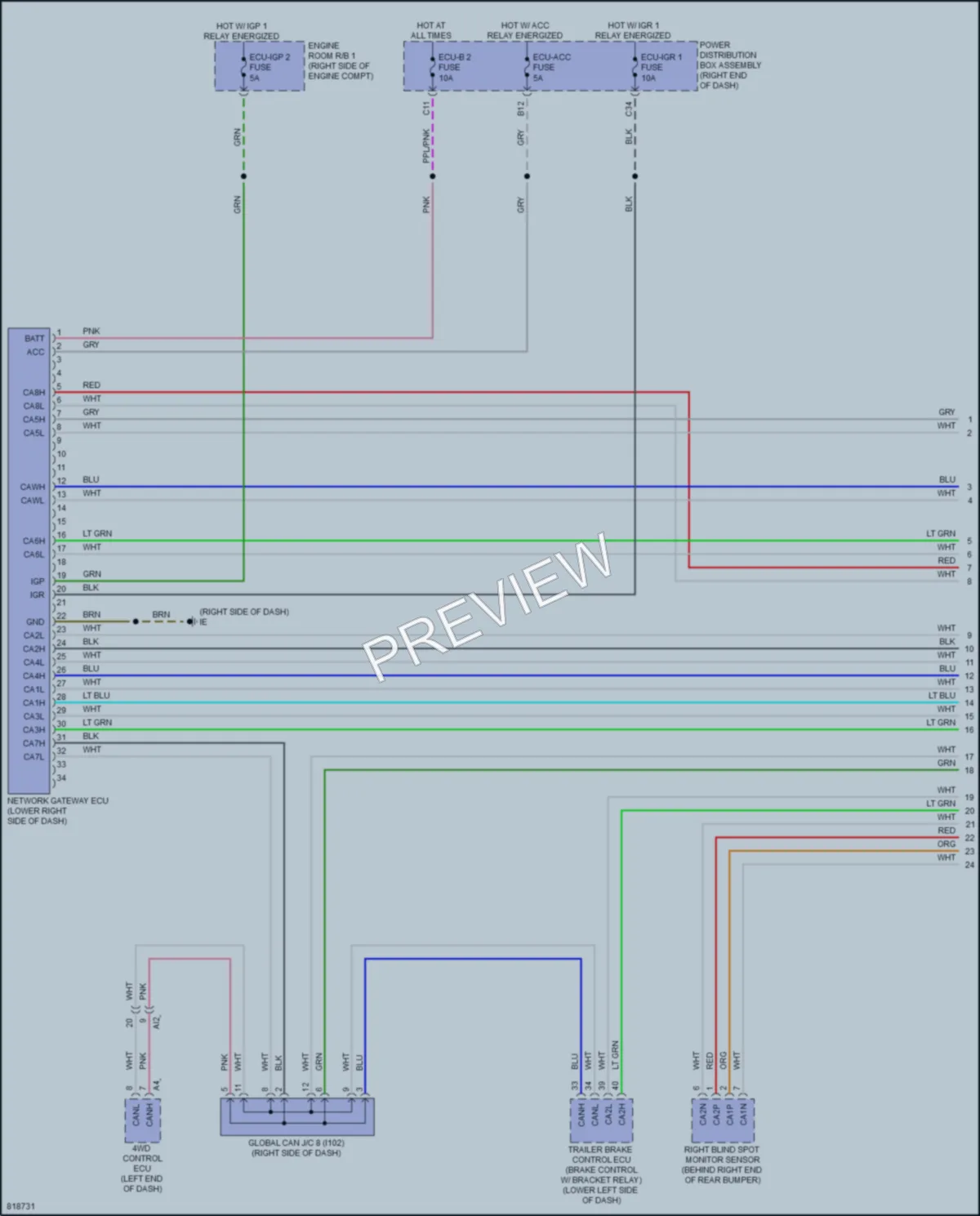 2023 Toyota Sequoia Computer Data Lines wiring diagram preview