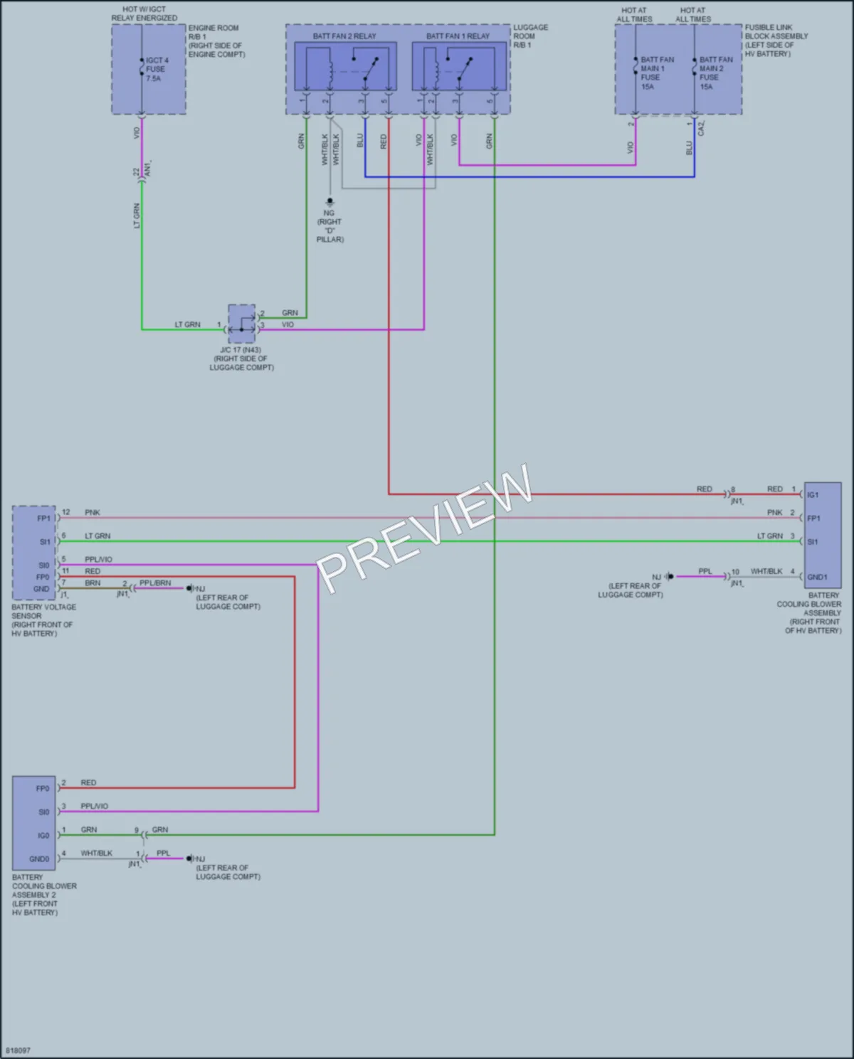 2023 Toyota Sequoia Cooling Fan wiring diagram preview