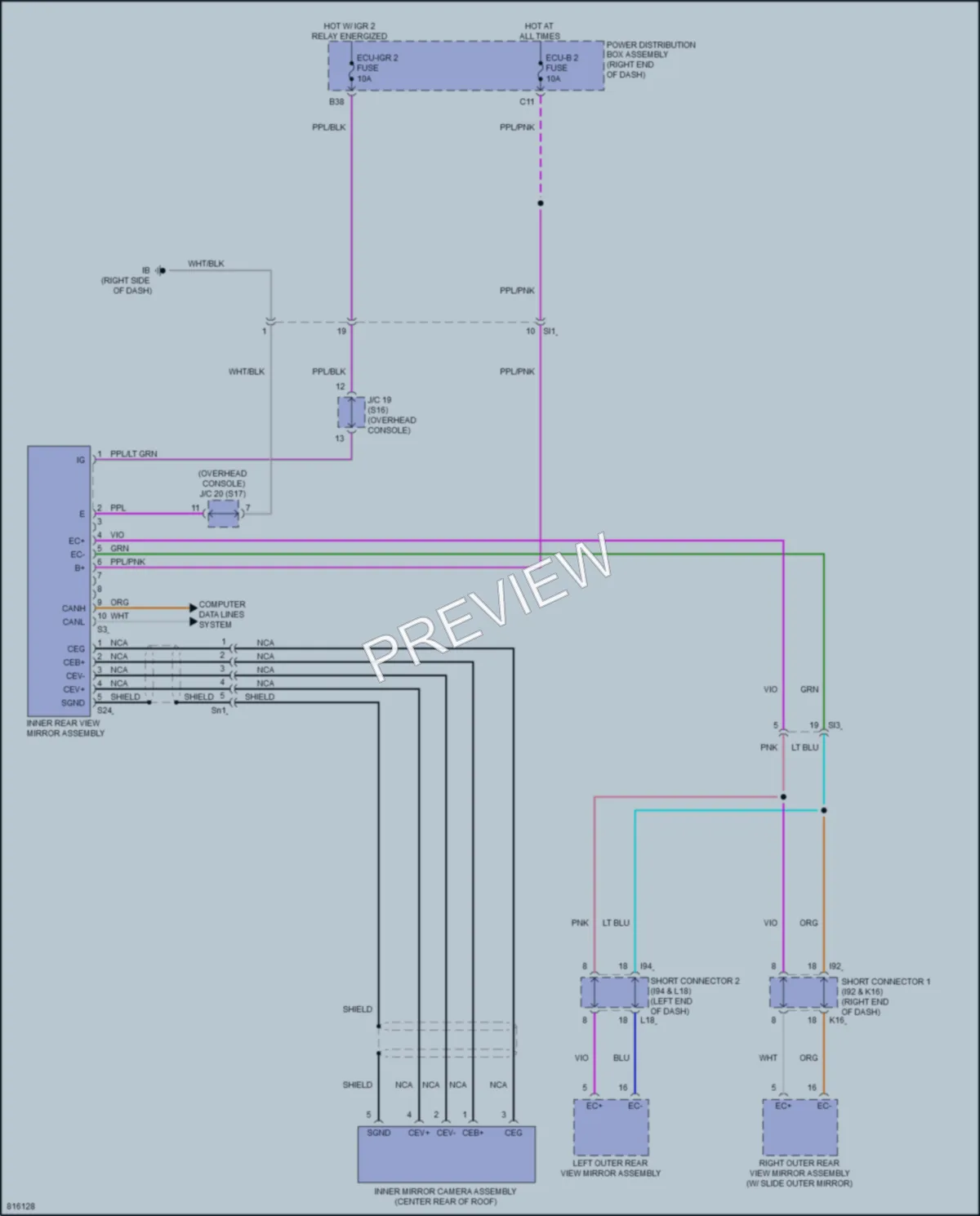 2023 Toyota Sequoia Power Mirrors wiring diagram preview