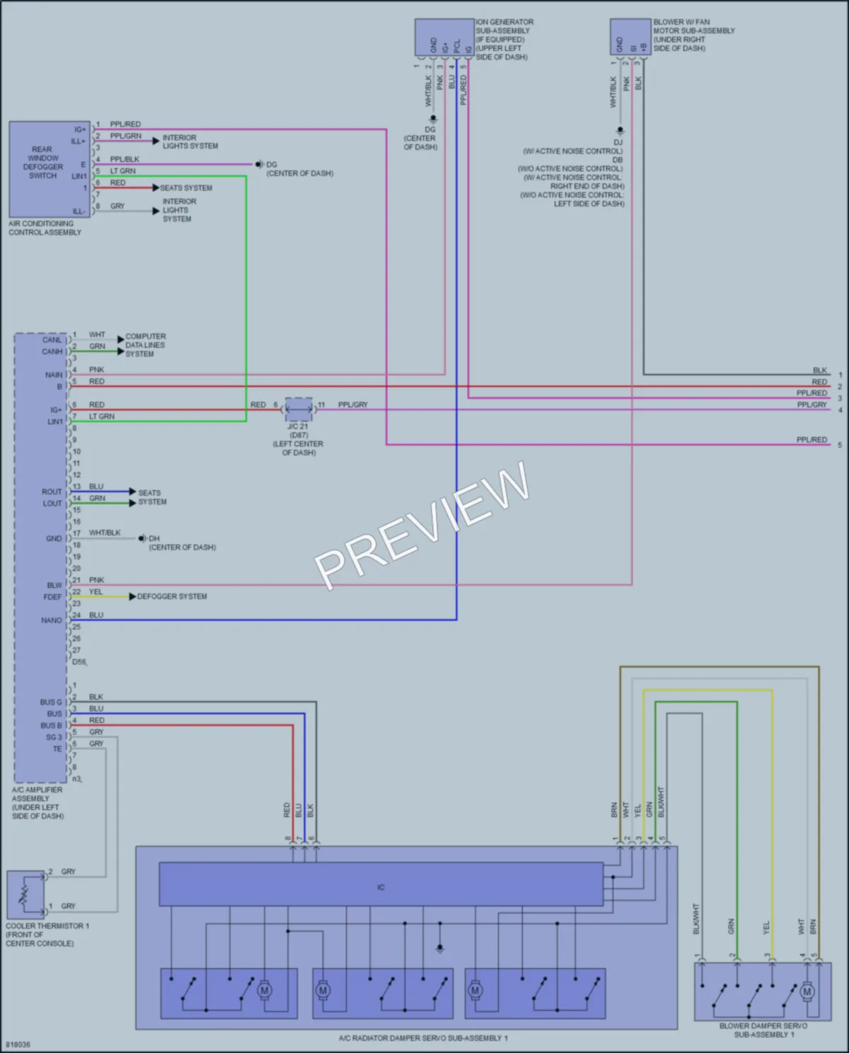 2023 Toyota Sienna Air Conditioning wiring diagram preview