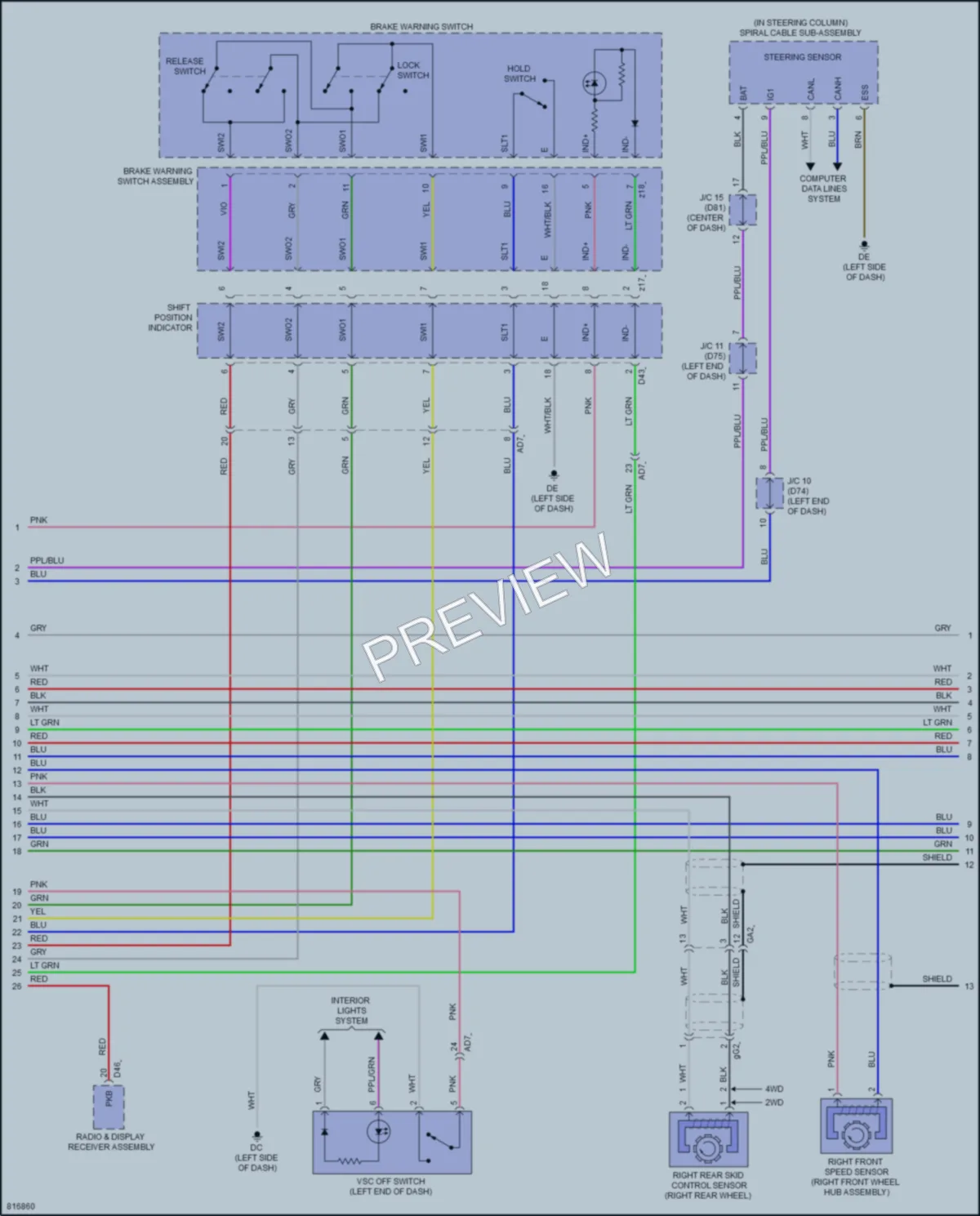 2023 Toyota Sienna Anti Lock Brakes wiring diagram preview
