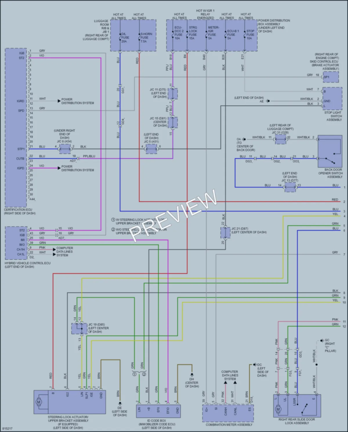 2023 Toyota Sienna Power Door Locks wiring diagram preview
