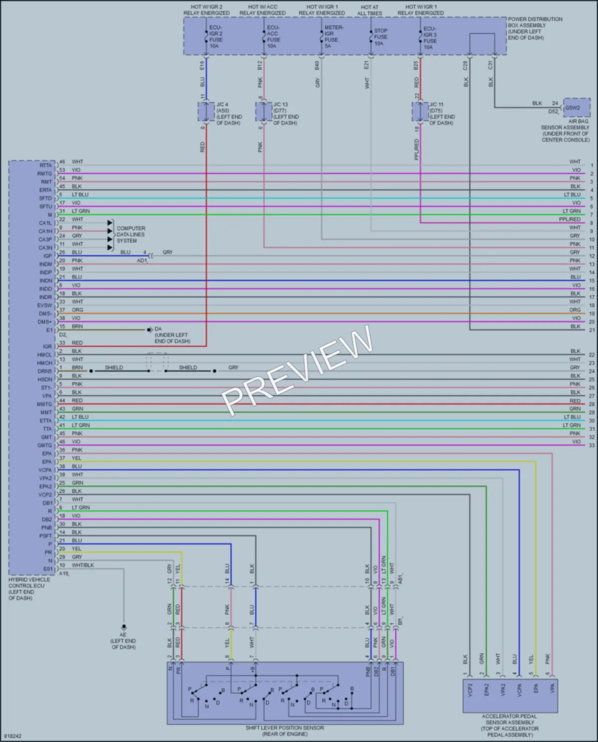 2023 Toyota Sienna Transmission wiring diagram preview