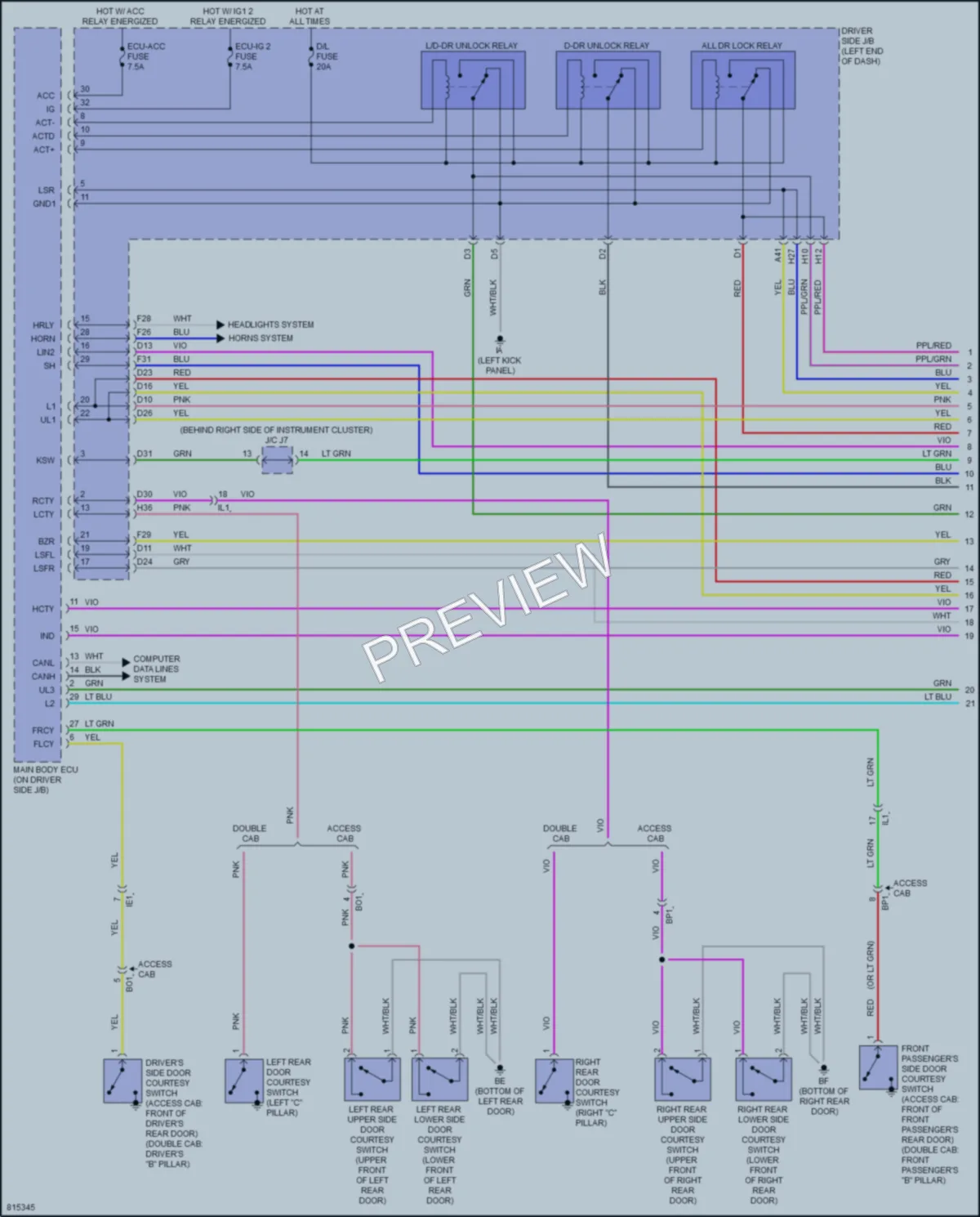 2023 Toyota Tacoma Anti Theft wiring diagram preview