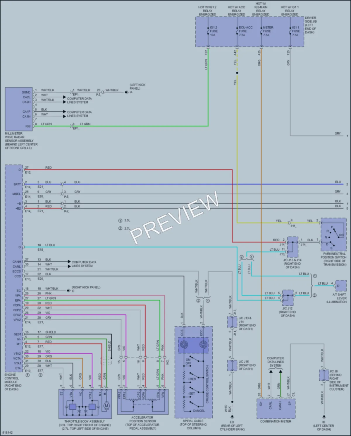 2023 Toyota Tacoma Cruise Control wiring diagram preview