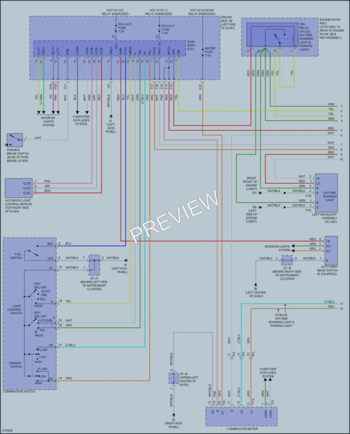 2023 Toyota Tacoma Headlights wiring diagram preview