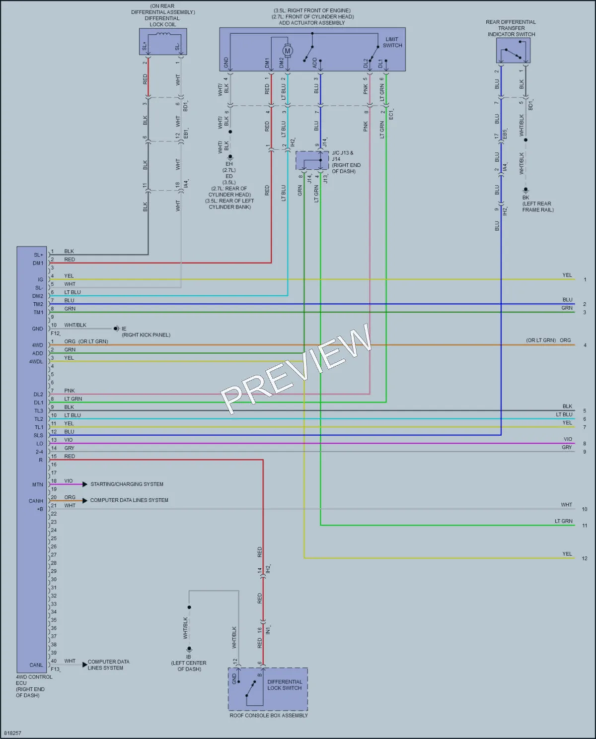 2023 Toyota Tacoma Transmission wiring diagram preview