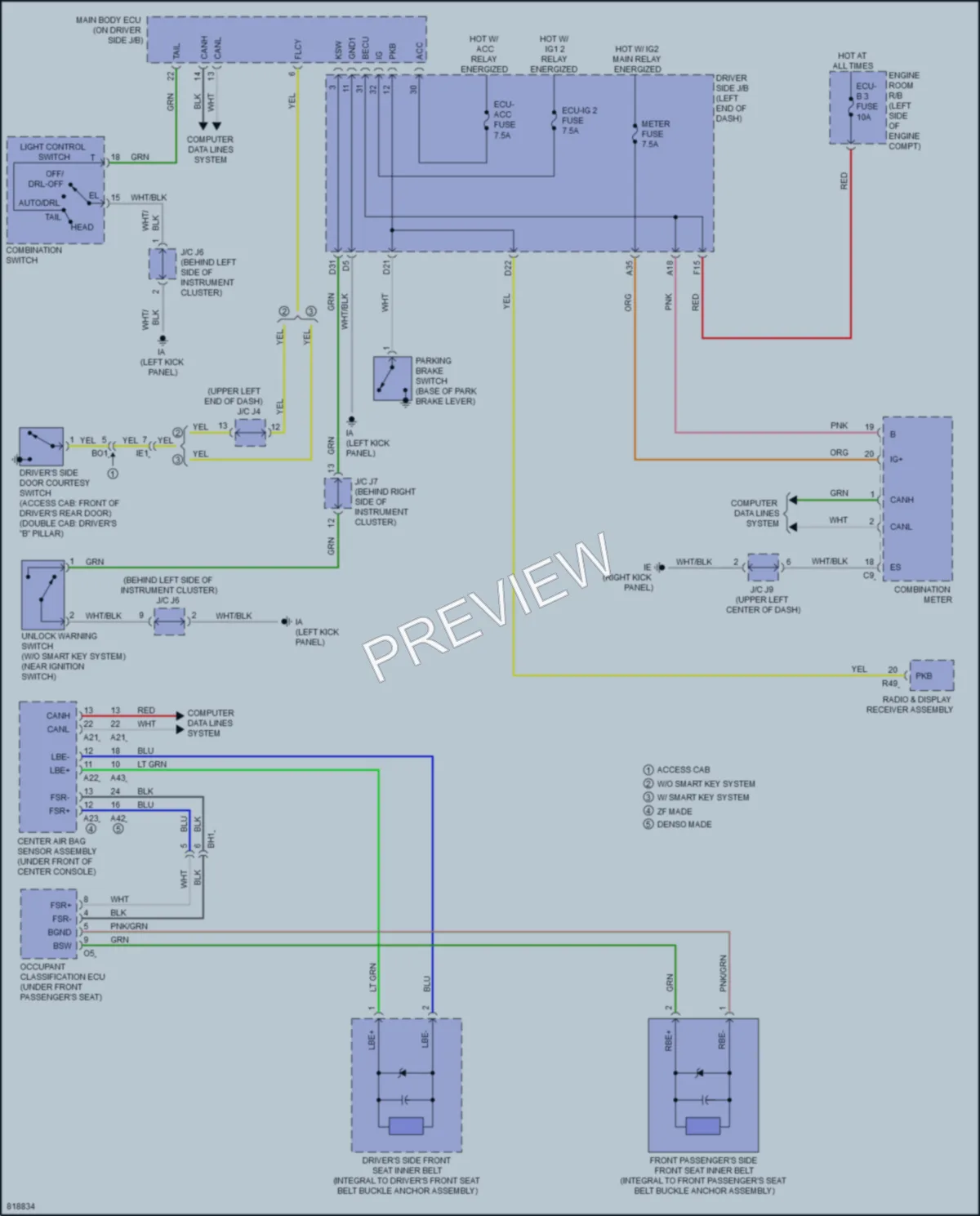 2023 Toyota Tacoma Warning Systems wiring diagram preview