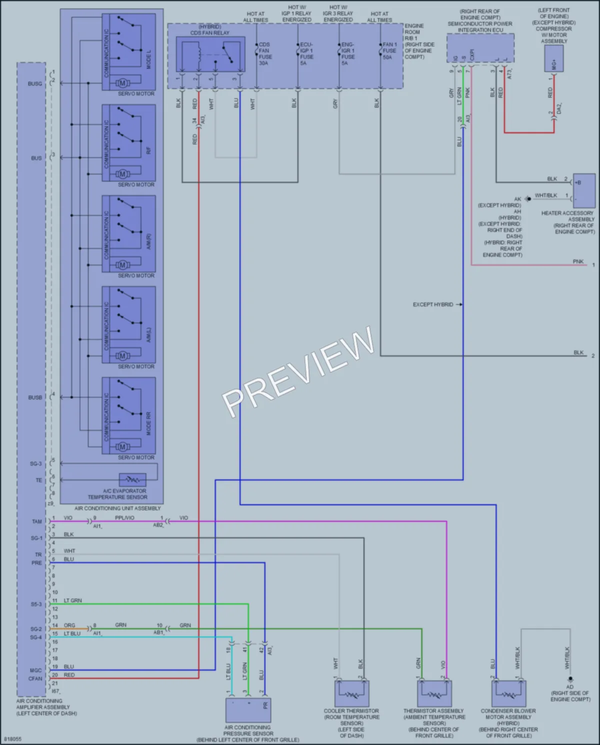 2023 Toyota Tundra Air Conditioning wiring diagram preview
