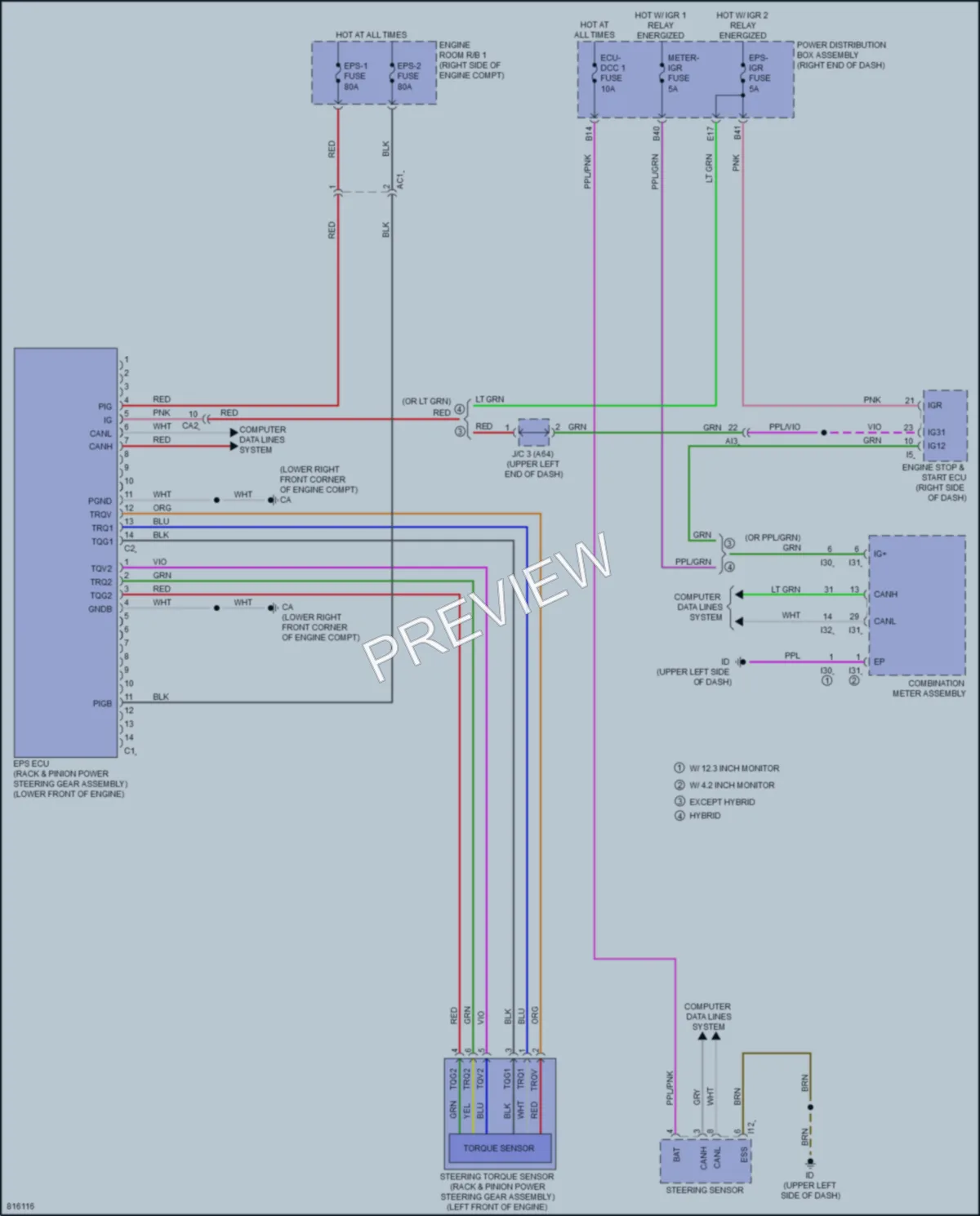 2023 Toyota Tundra Electronic Power Steering wiring diagram preview