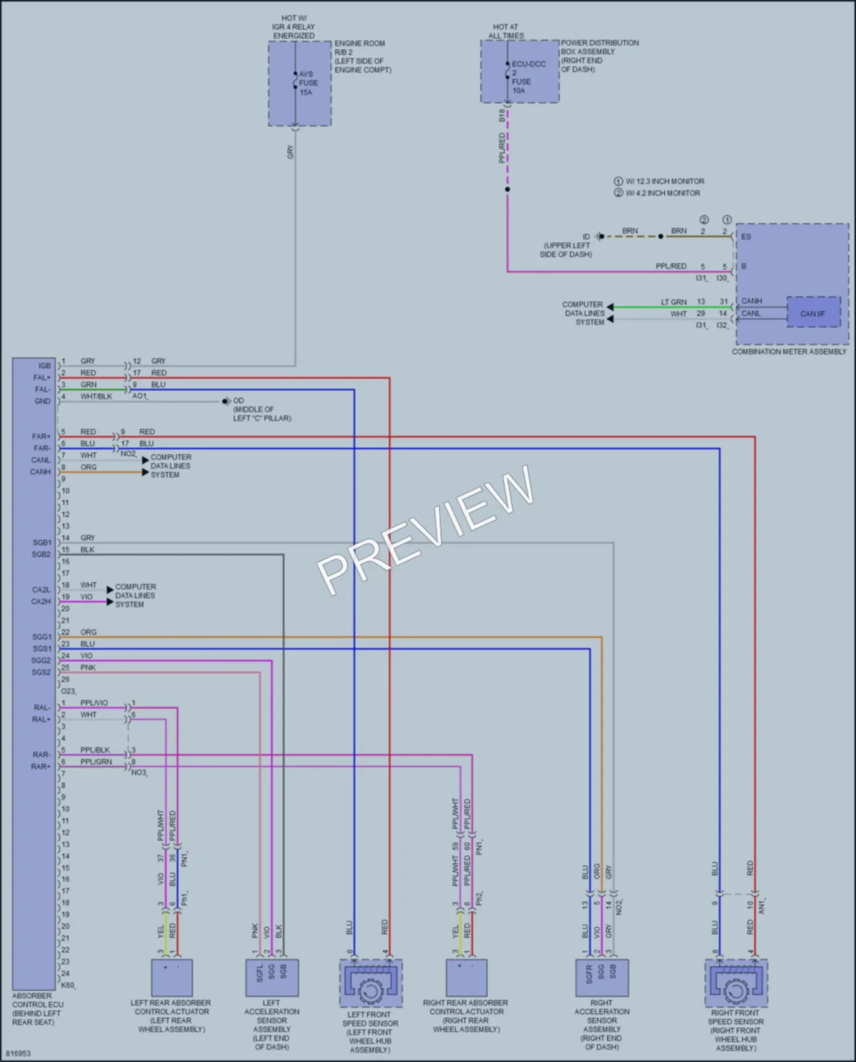 2023 Toyota Tundra Electronic Suspension wiring diagram preview