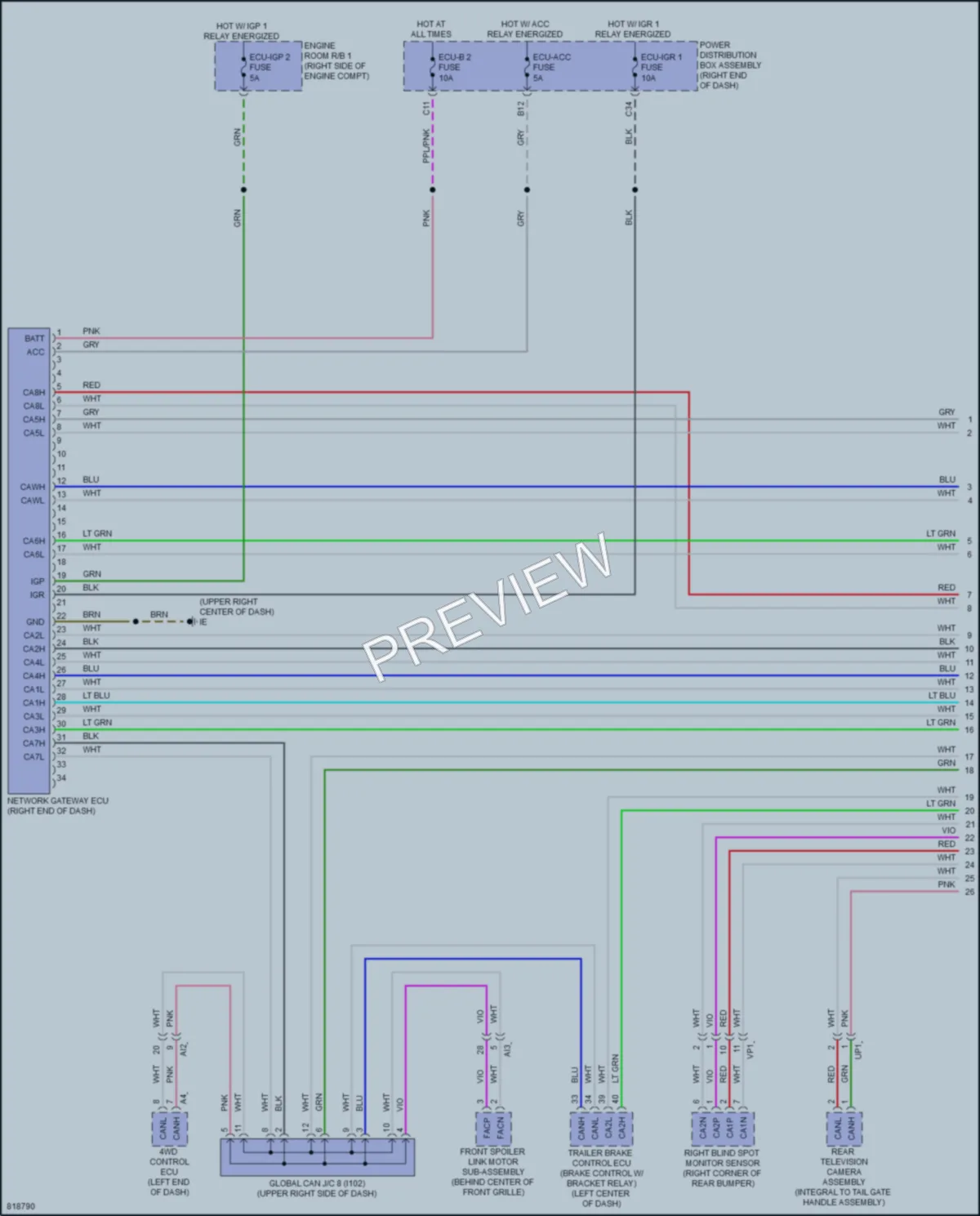 2023 Toyota TundraHybrid Computer Data Lines wiring diagram preview