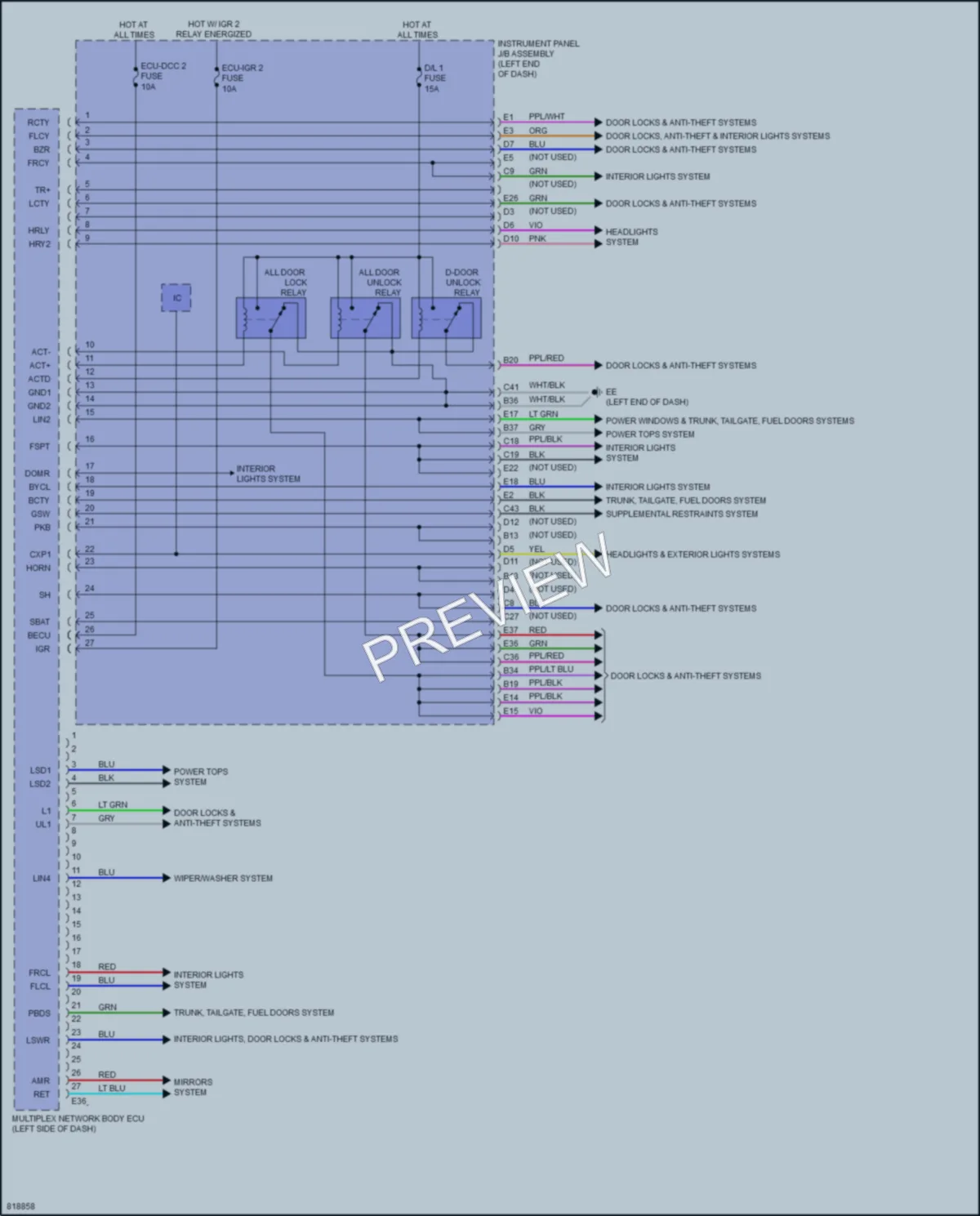 2023 Toyota VenzaHybrid Body Control Modules wiring diagram preview