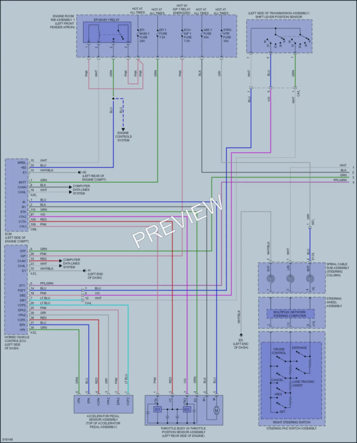 2023 Toyota VenzaHybrid Cruise Control wiring diagram preview