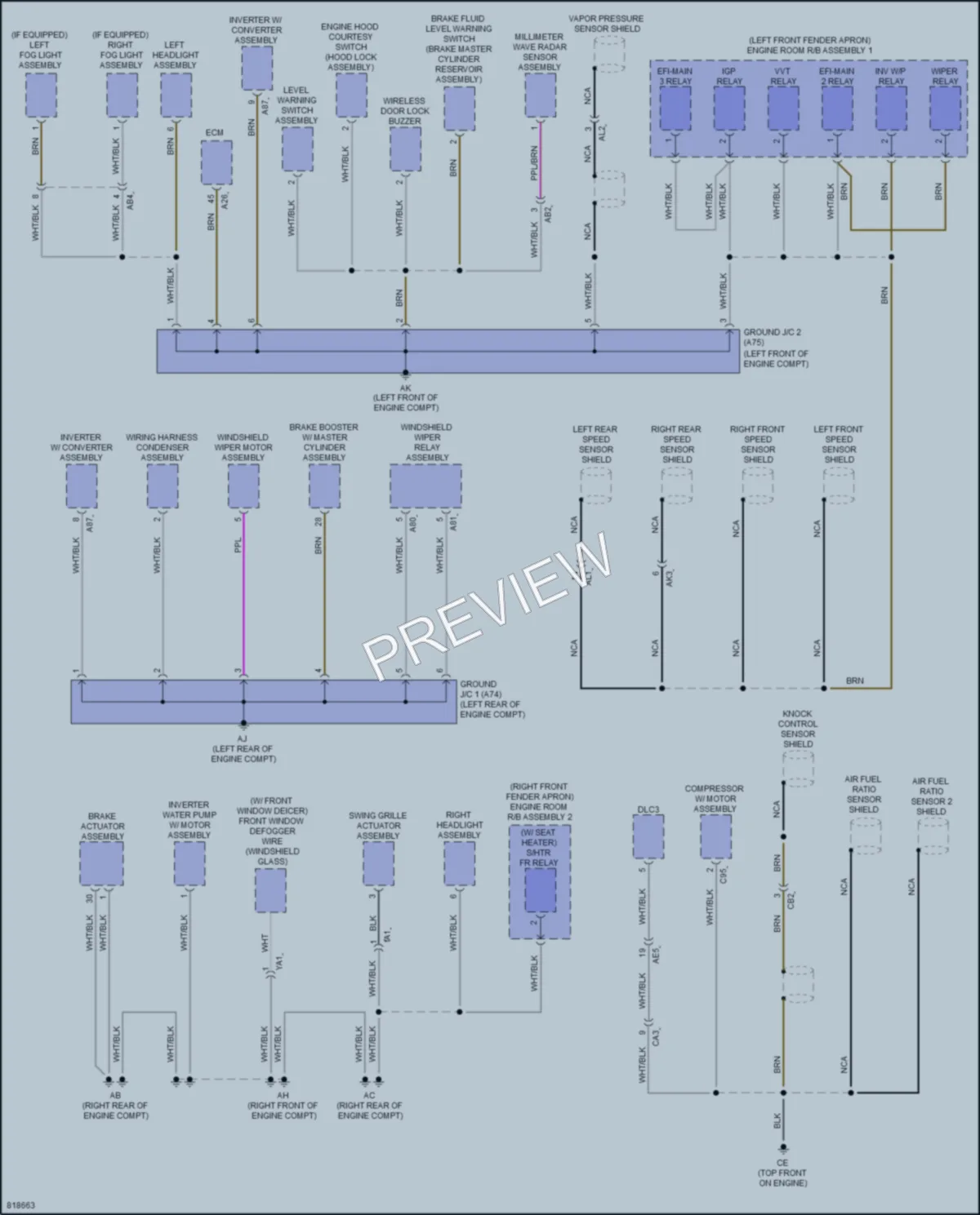 2023 Toyota VenzaHybrid Ground Distribution wiring diagram preview