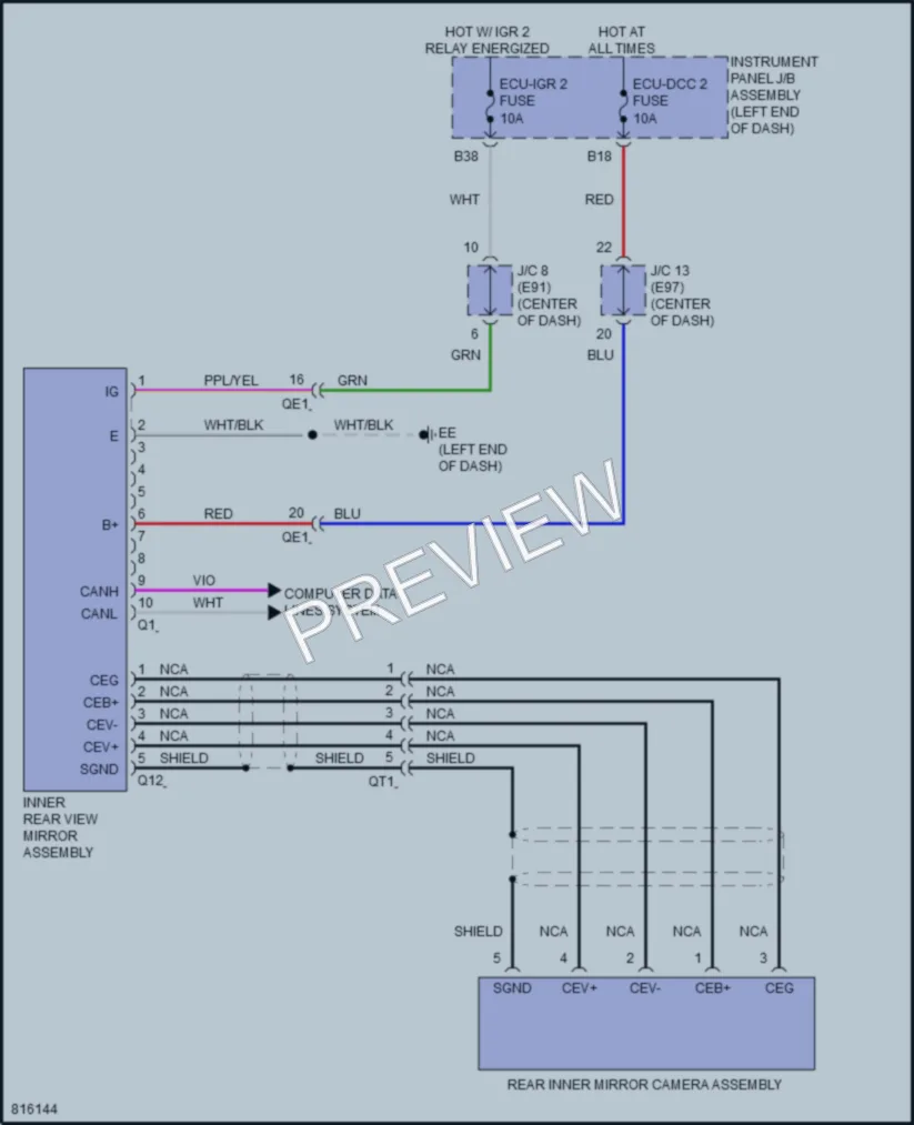 2023 Toyota VenzaHybrid Power Mirrors wiring diagram preview